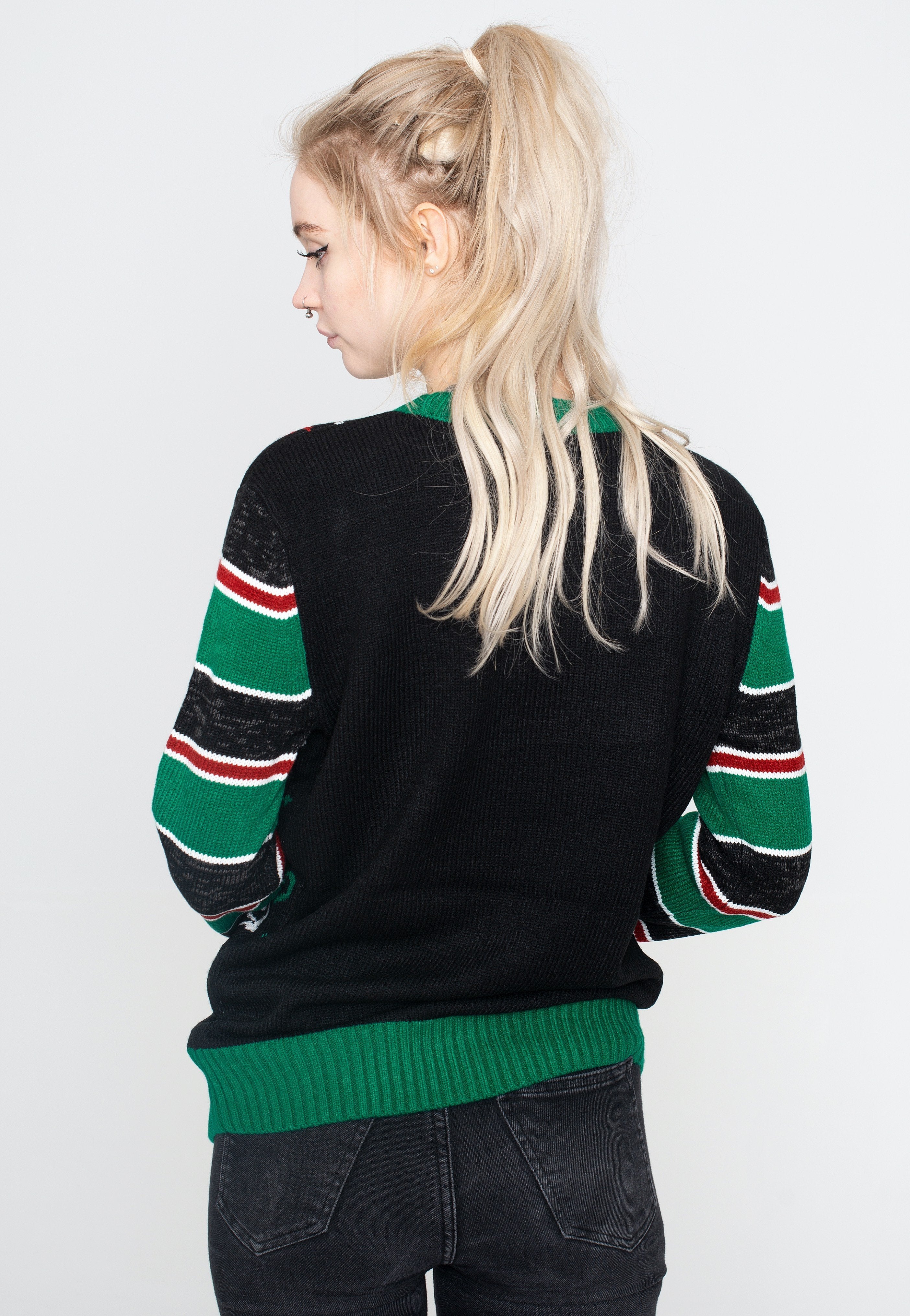 Urban Classics - Savior Christmas Black/X-Mas Green - Pullover | Women-Image