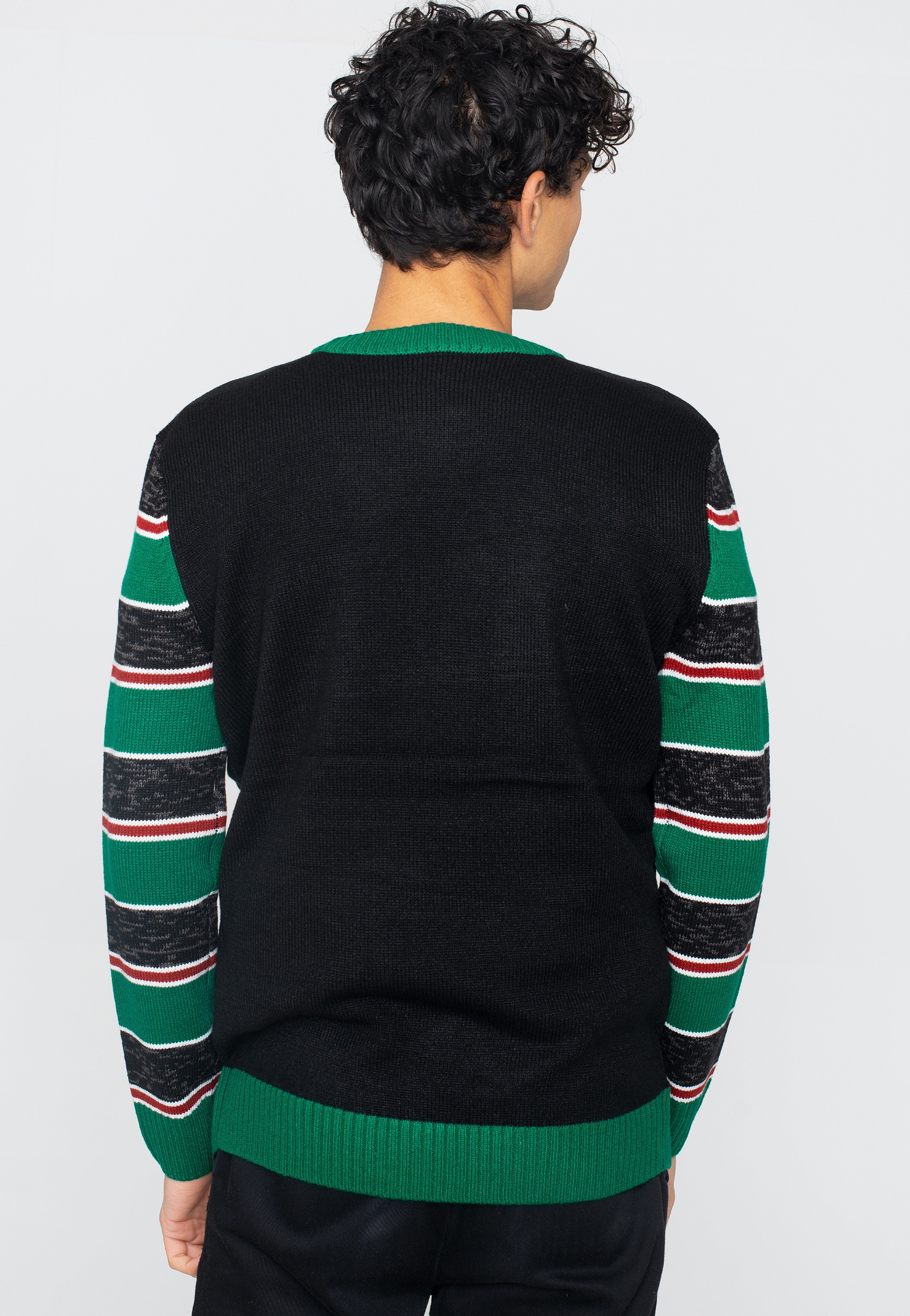 Urban Classics - Savior Christmas Black/X-Mas Green - Pullover | Men-Image