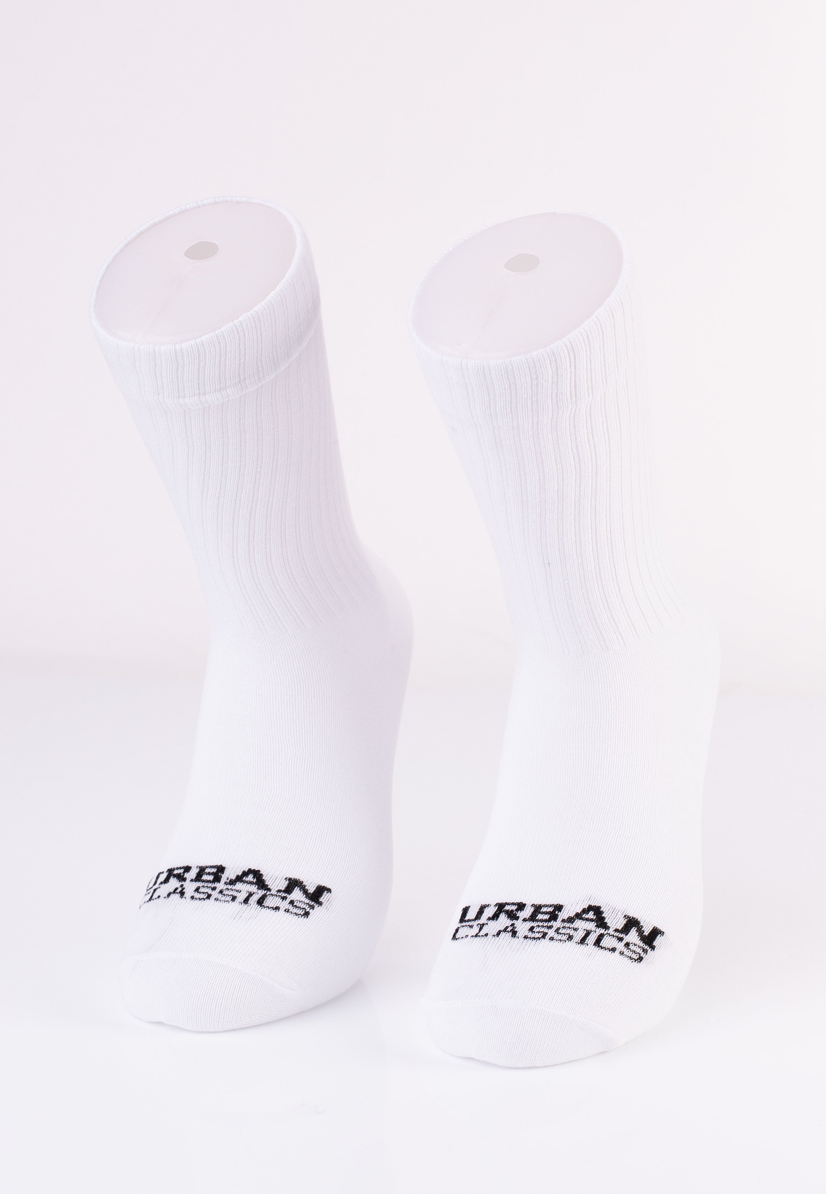 Urban Classics - Simple Flat Knit Pack Of 3 White - Socks | Neutral-Image