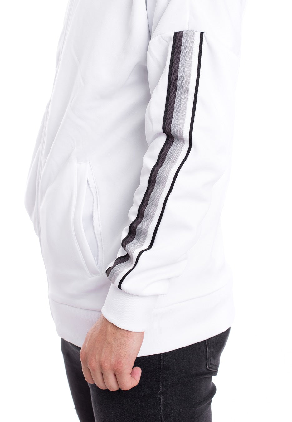 Urban Classics - Sleeve Taped White/Grey - Track Jacket | Men-Image