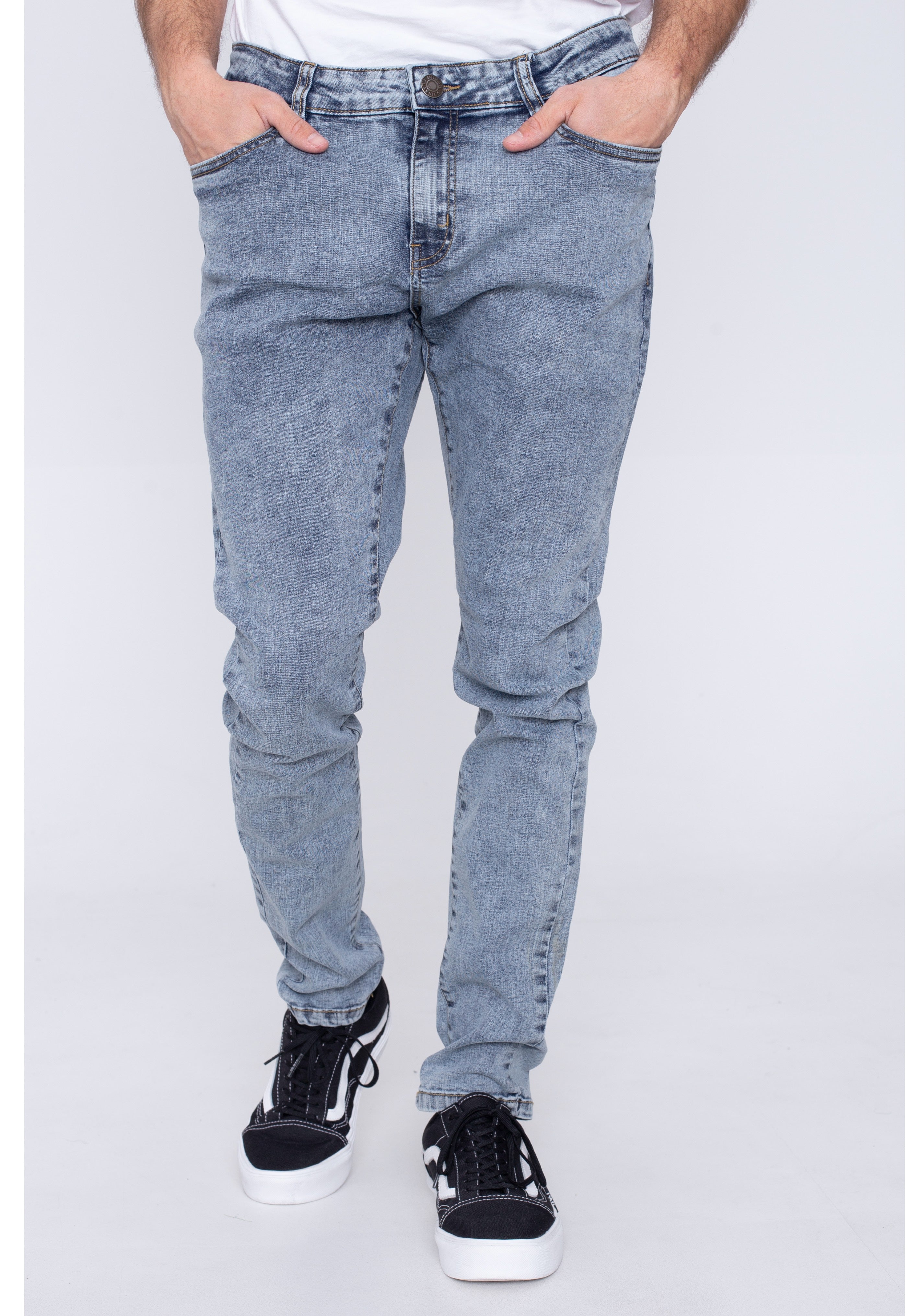 Urban Classics - Slim Fit Light Skyblue Acid Washed - Jeans | Men-Image