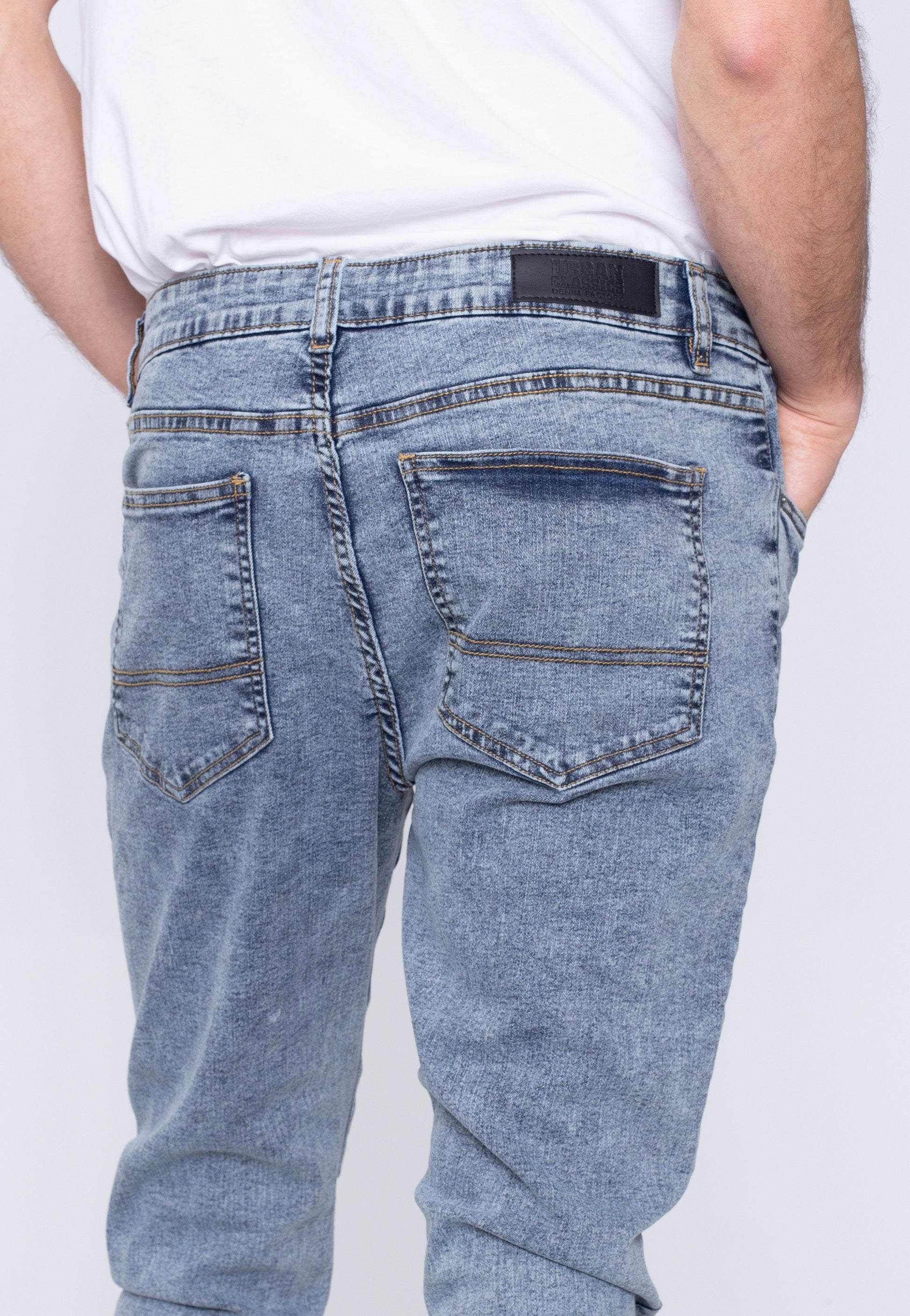 Urban Classics - Slim Fit Light Skyblue Acid Washed - Jeans | Men-Image