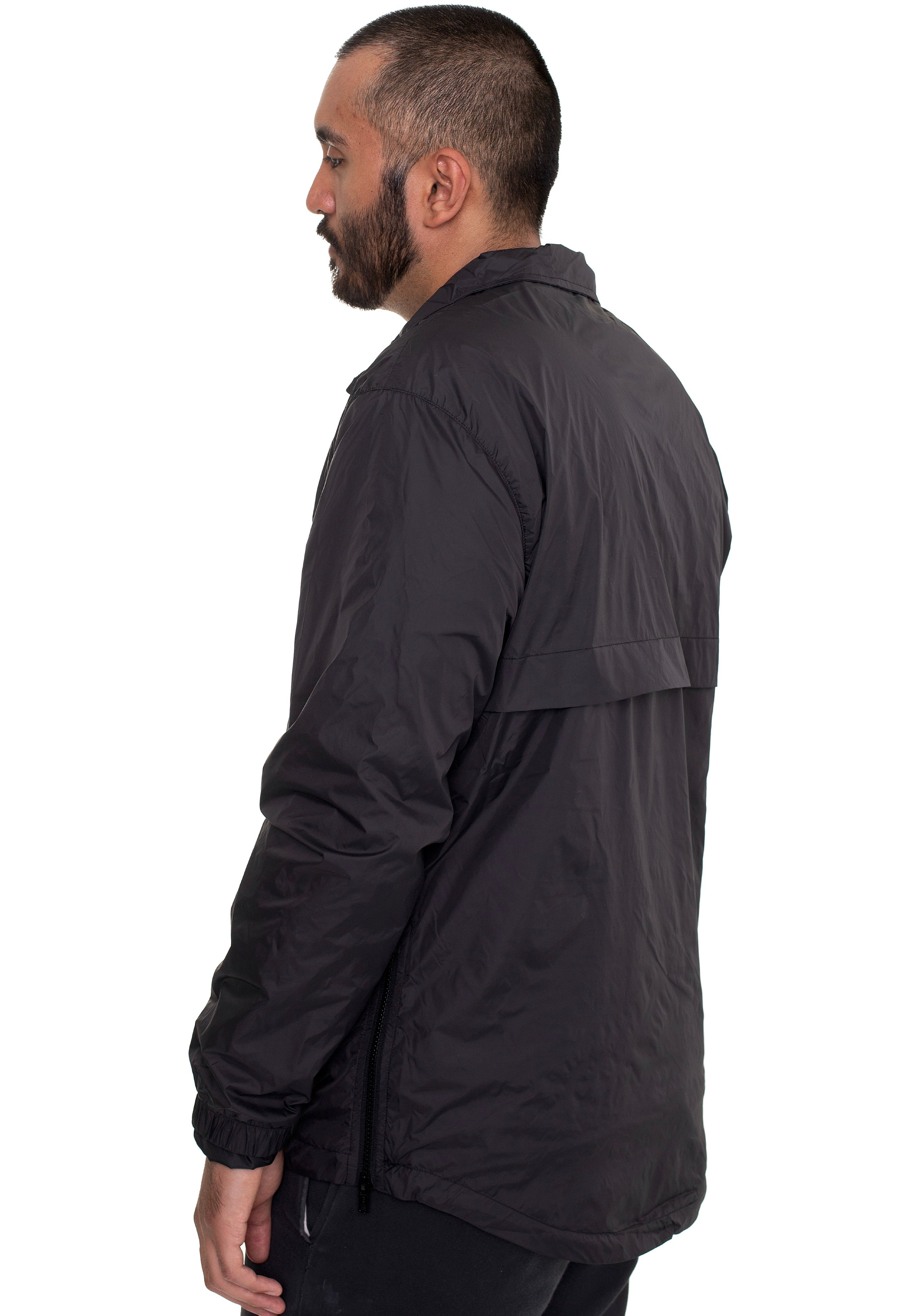 Urban Classics - Stand Up Collar Pull Over Black - Jacket | Men-Image