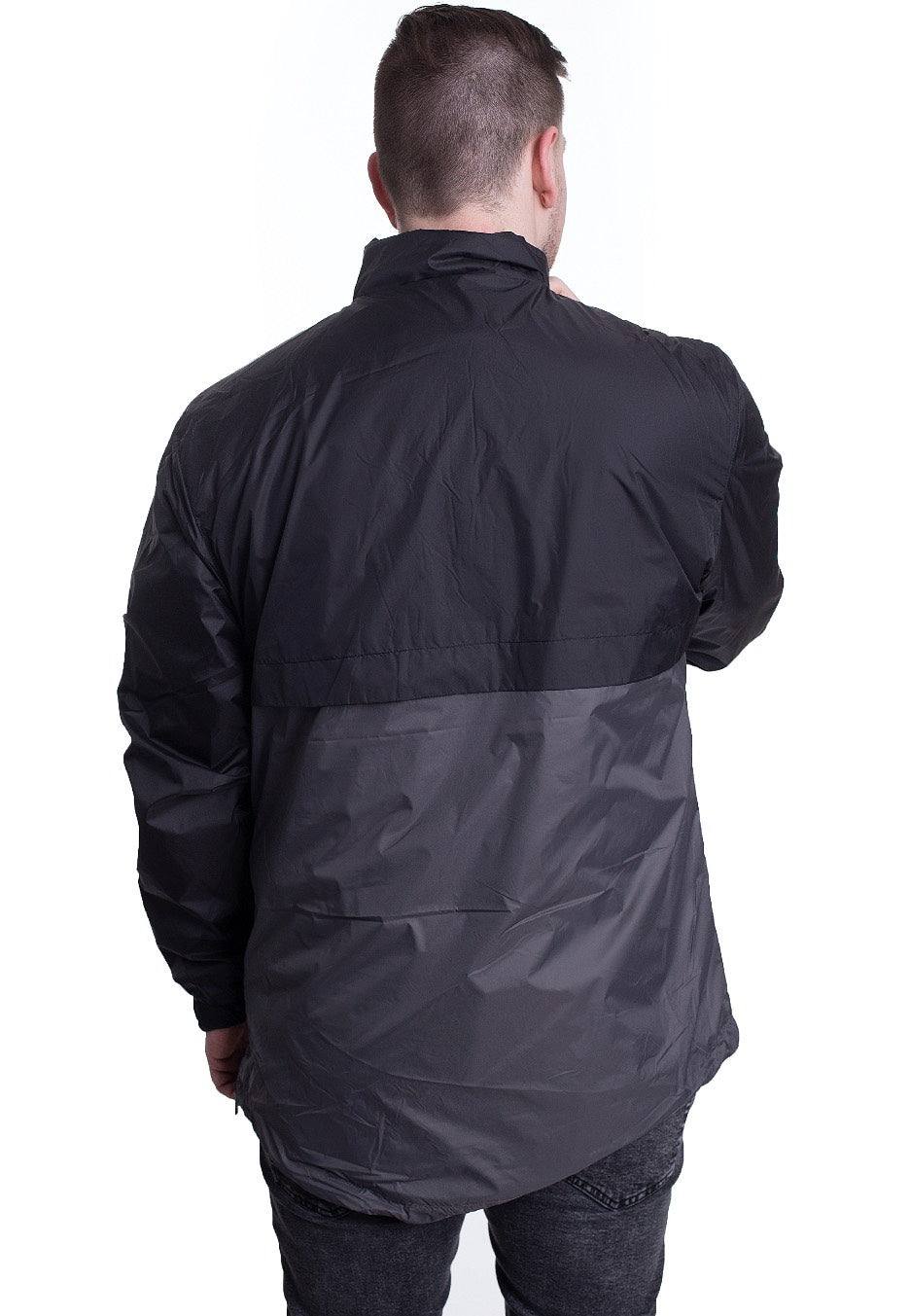 Urban Classics - Stand Up Collar Pull Over Black/Darkshadow - Windbreaker | Men-Image