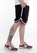 Urban Classics - Stripes Black/Black/White - Shorts | Men-Image