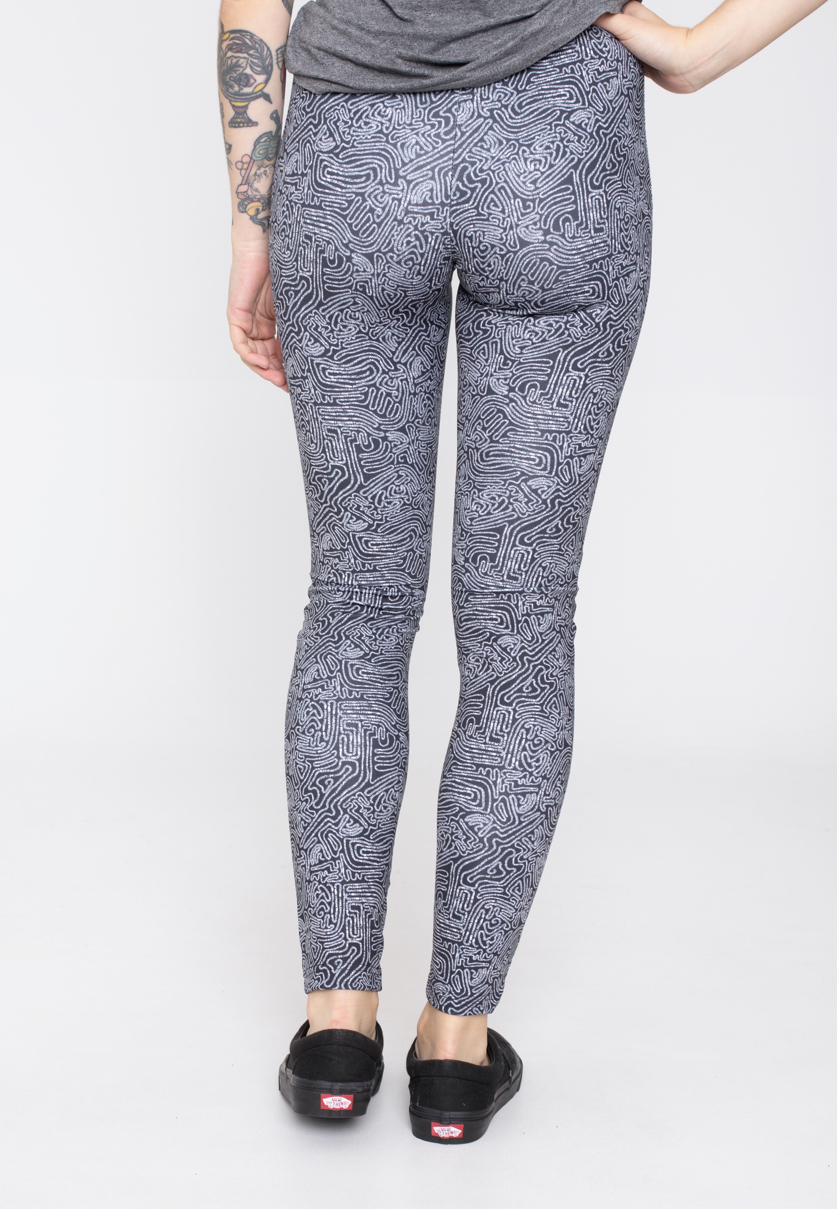 Urban Classics - Tech Mesh AOP Blackzen - Leggings | Women-Image