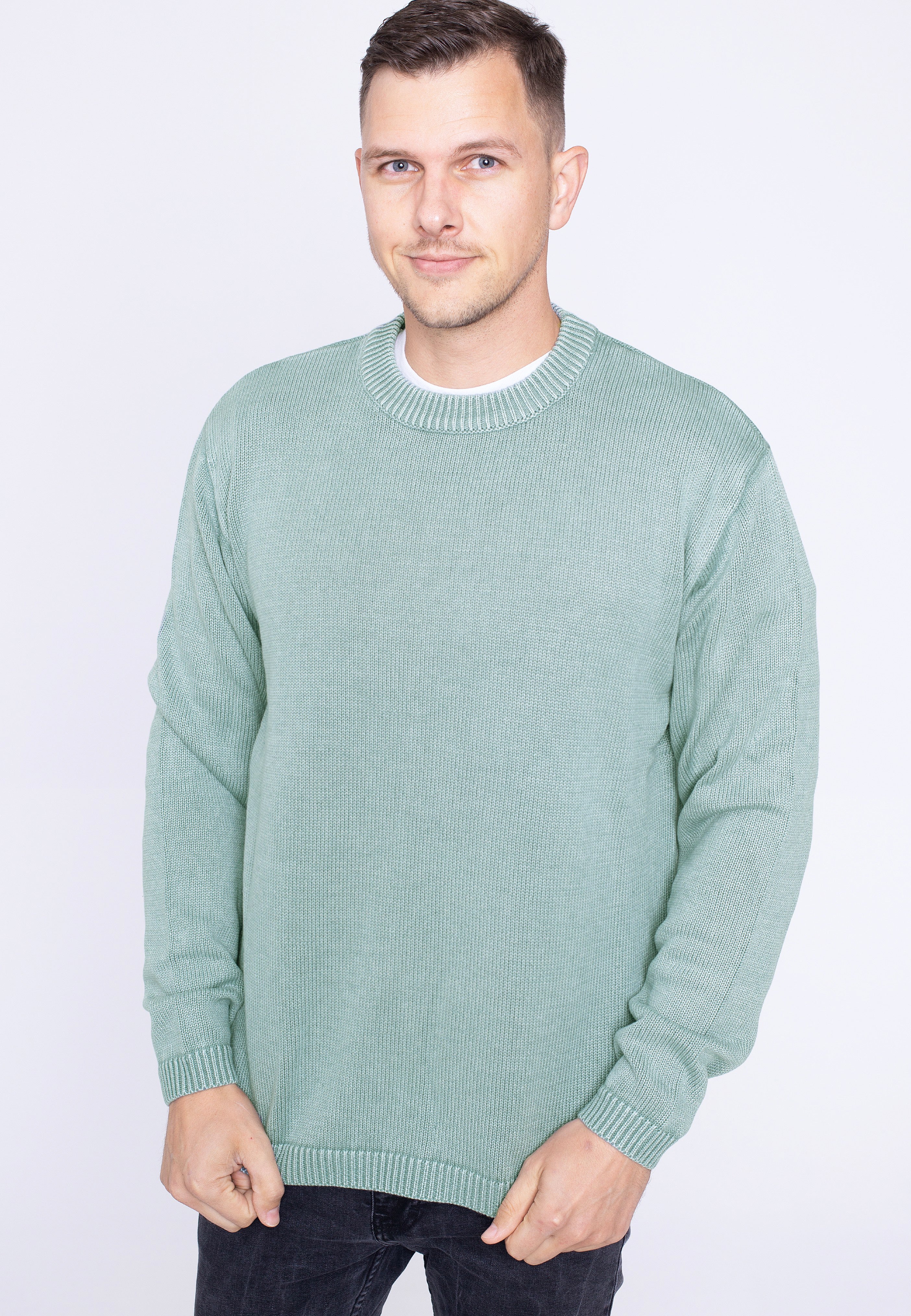 Urban Classics - Washed Dusty Blue - Pullover | Men-Image