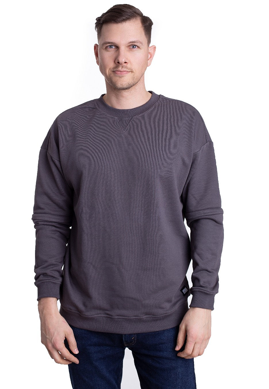 Urban Classics - Zip Away Oversized Terry Crew Darkshadow - Sweater | Men-Image