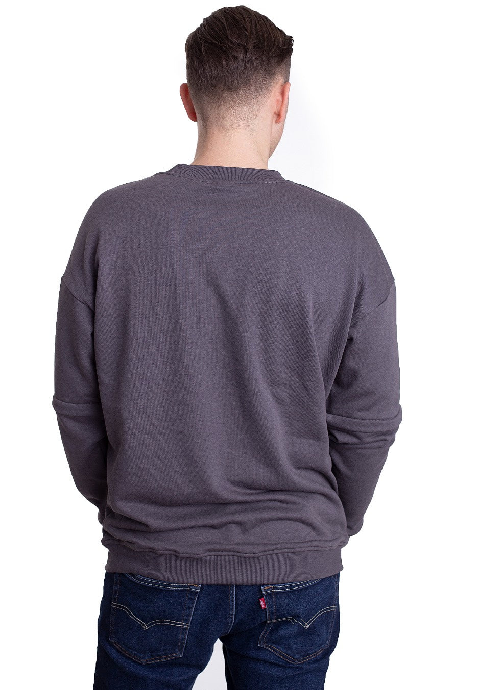 Urban Classics - Zip Away Oversized Terry Crew Darkshadow - Sweater | Men-Image