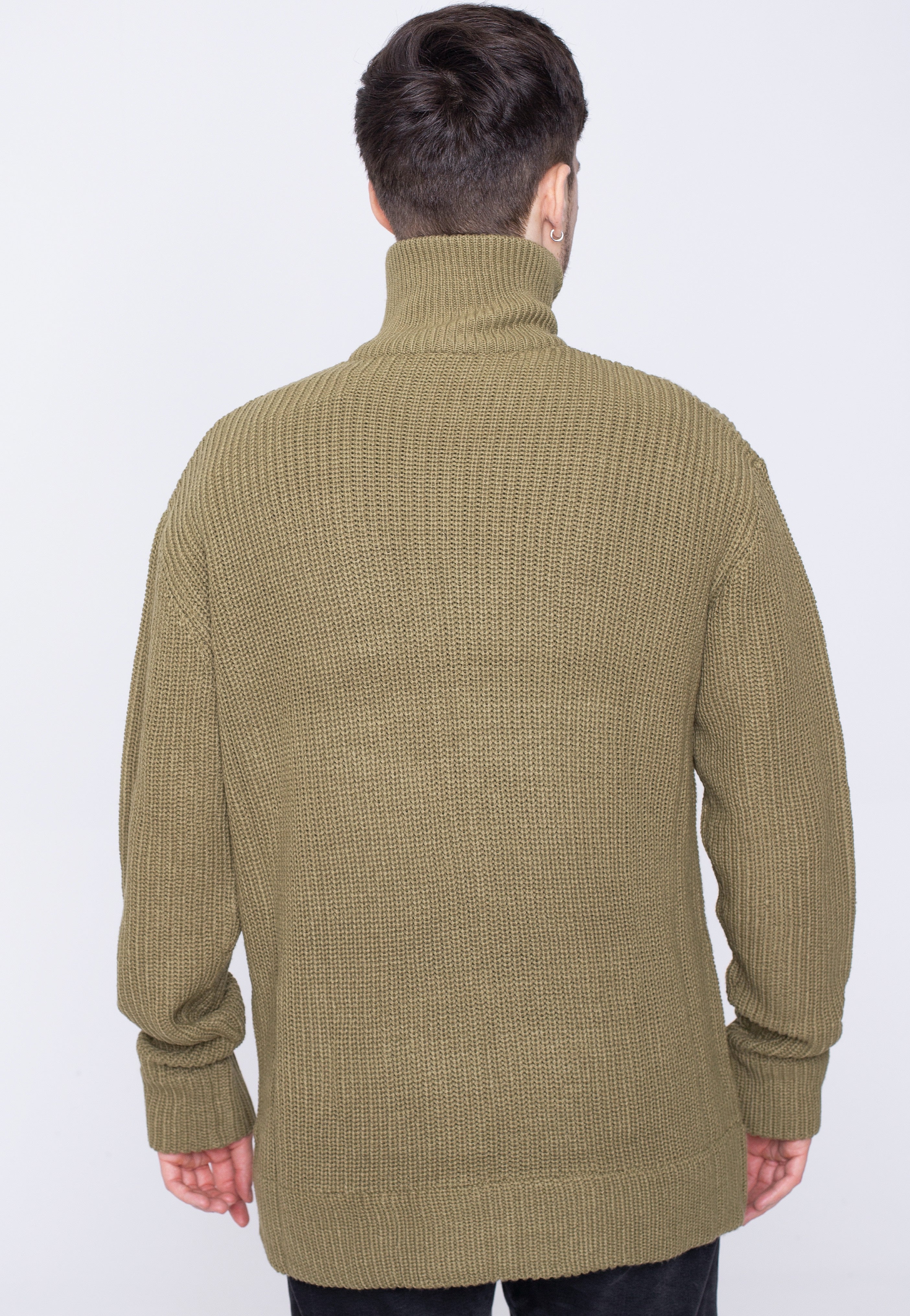 Urban Classics - Zip Tini Olive - Cardigan | Men-Image