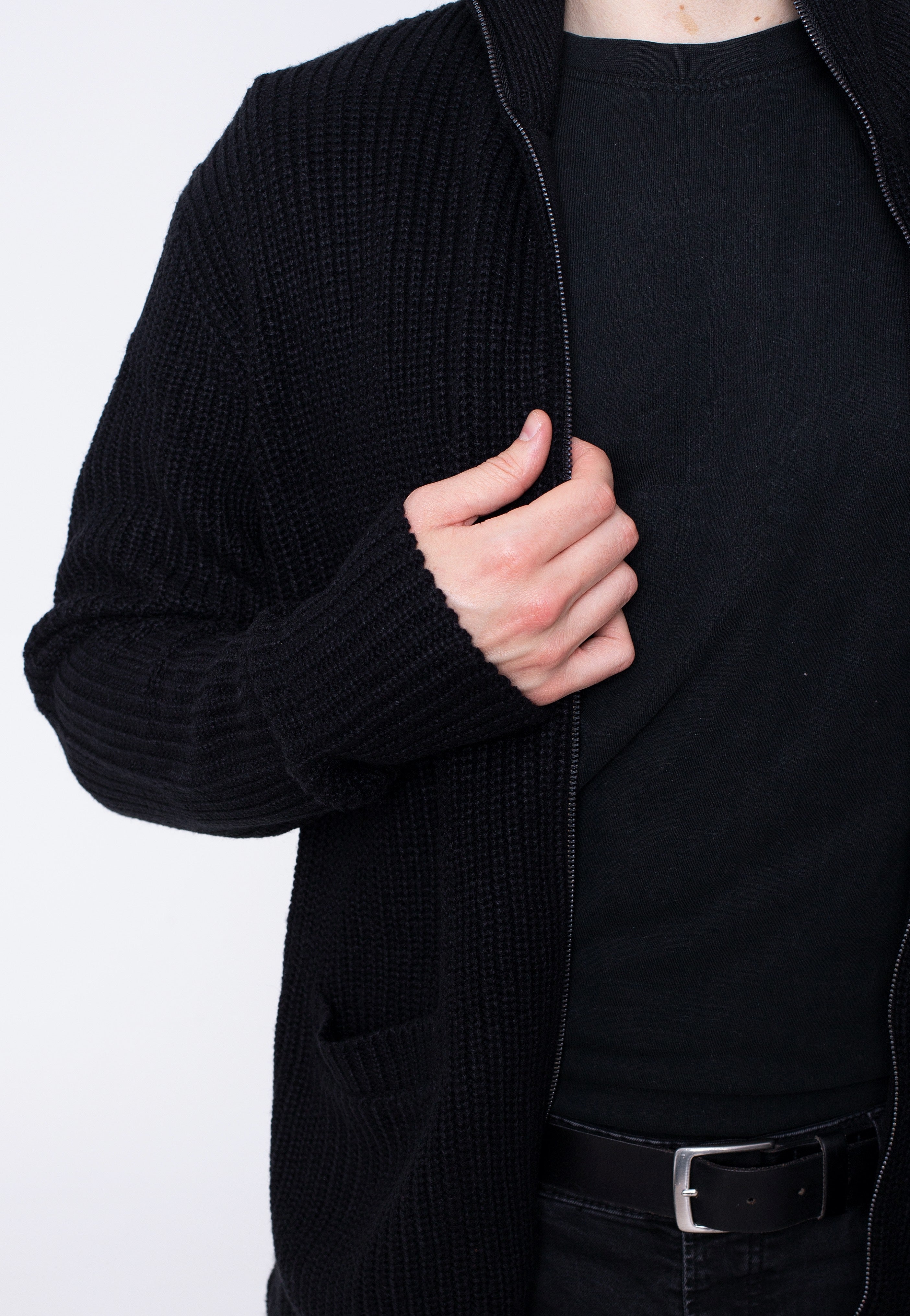 Urban Classics - Zip Black - Cardigan | Men-Image