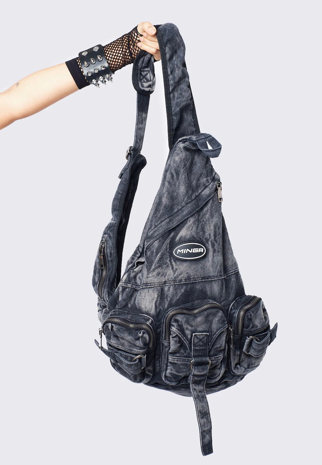 Minga London - Urban Washed Black Sling  - Bag | Neutral-Image