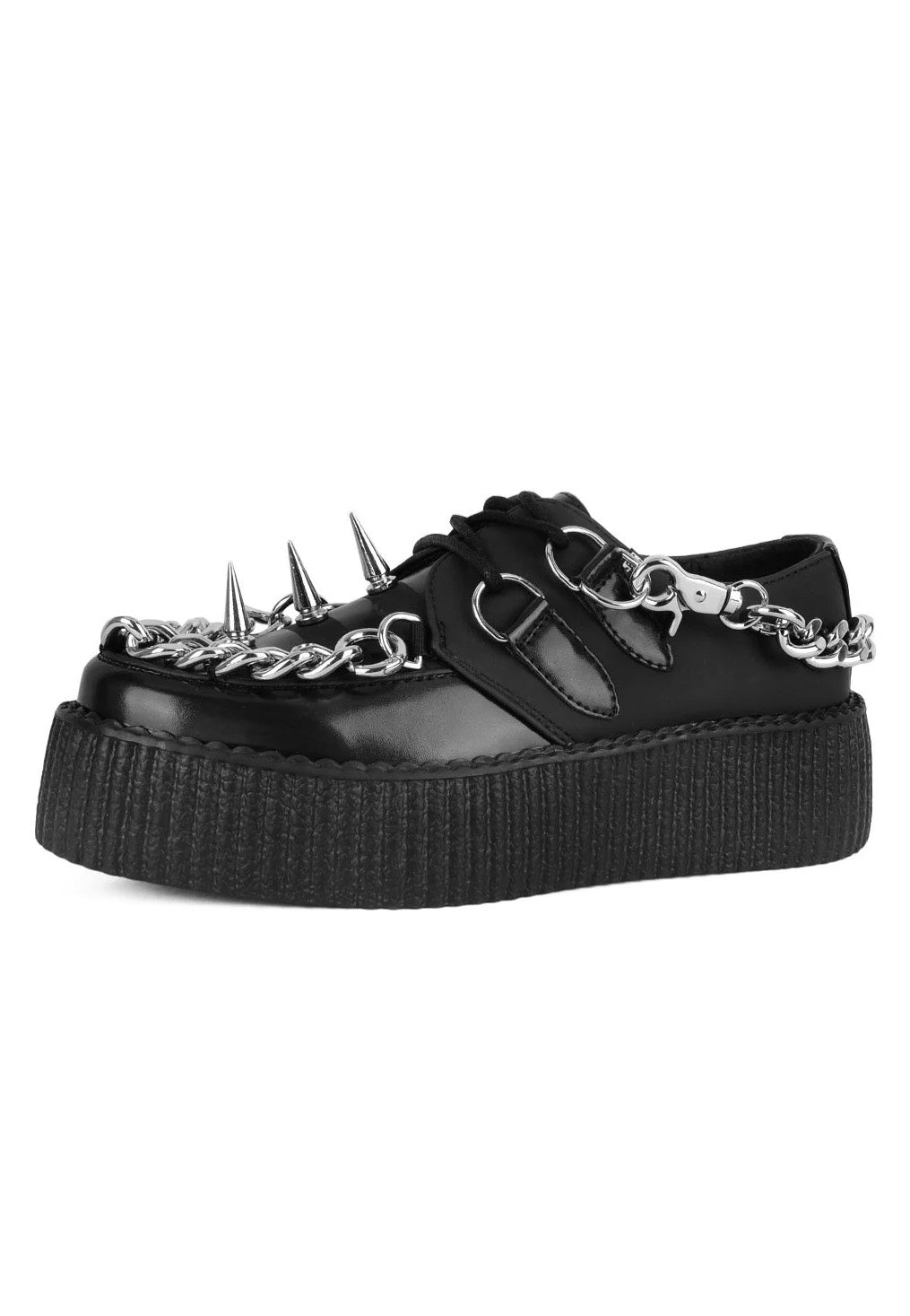 T.U.K. - Viva High Sole Creep Black Spike N Chain - Girl Shoes | Women-Image