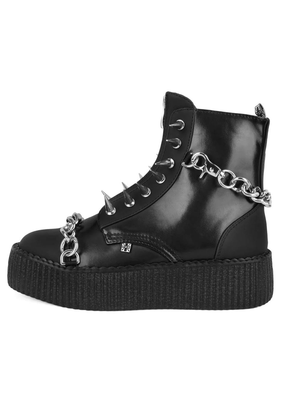 T.U.K. - Viva High Sole Black Spike N Chain - Girl Shoes | Women-Image