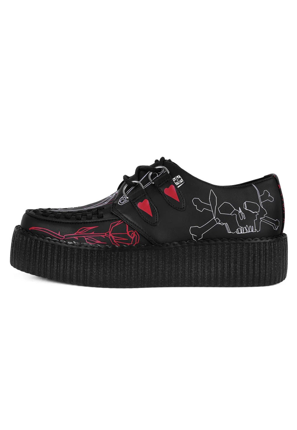 T.U.K. x Eliza Sidney - Viva High Sole Black Skull Print - Girl Shoes | Women-Image