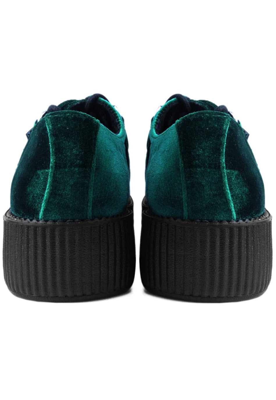 T.U.K. - Viva Mondo Creeper Emerald Green Velvet - Girl Shoes | Women-Image