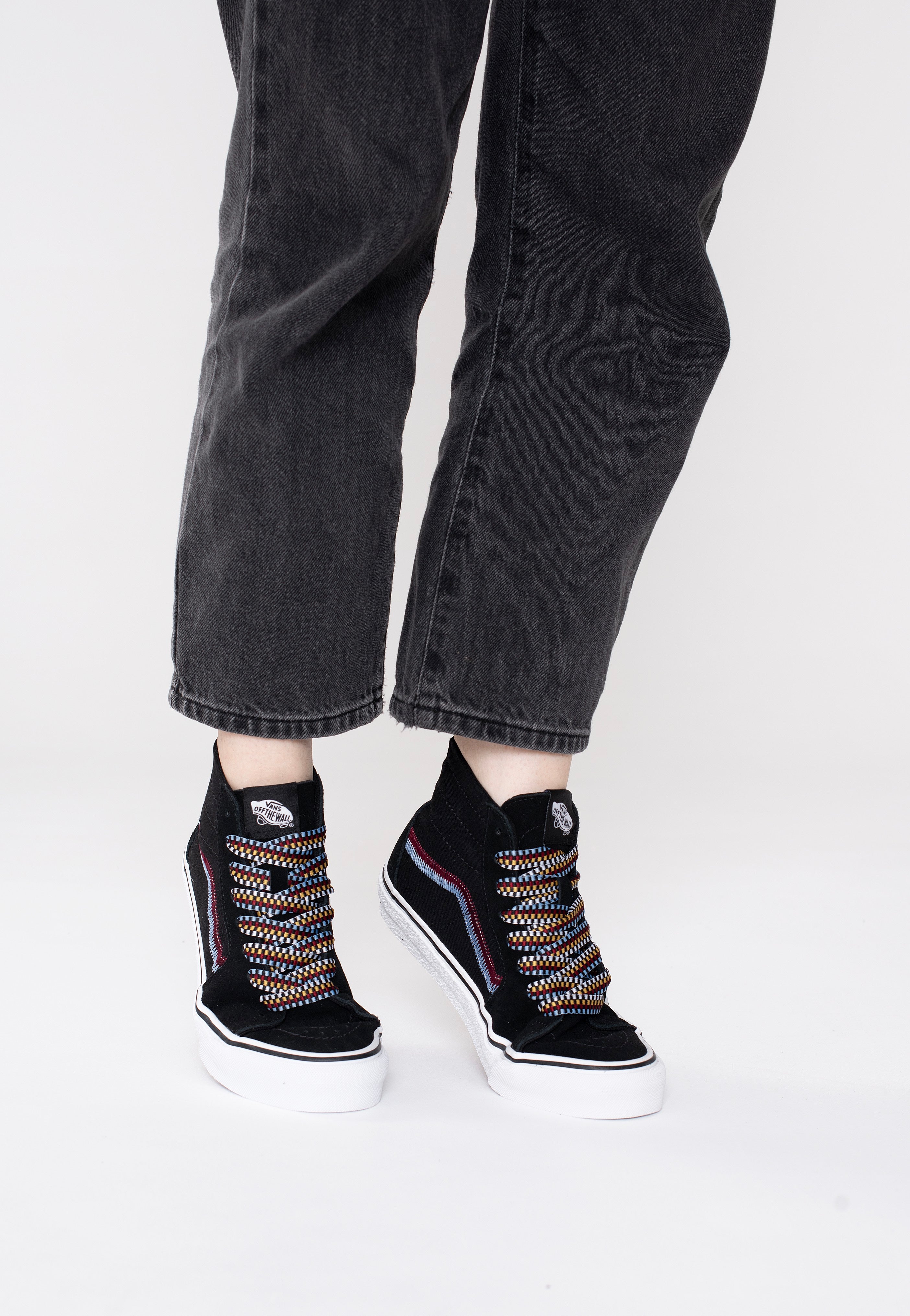 Vans - Sk8-Hi Tapered Embroidery Black - Girl Shoes | Women-Image