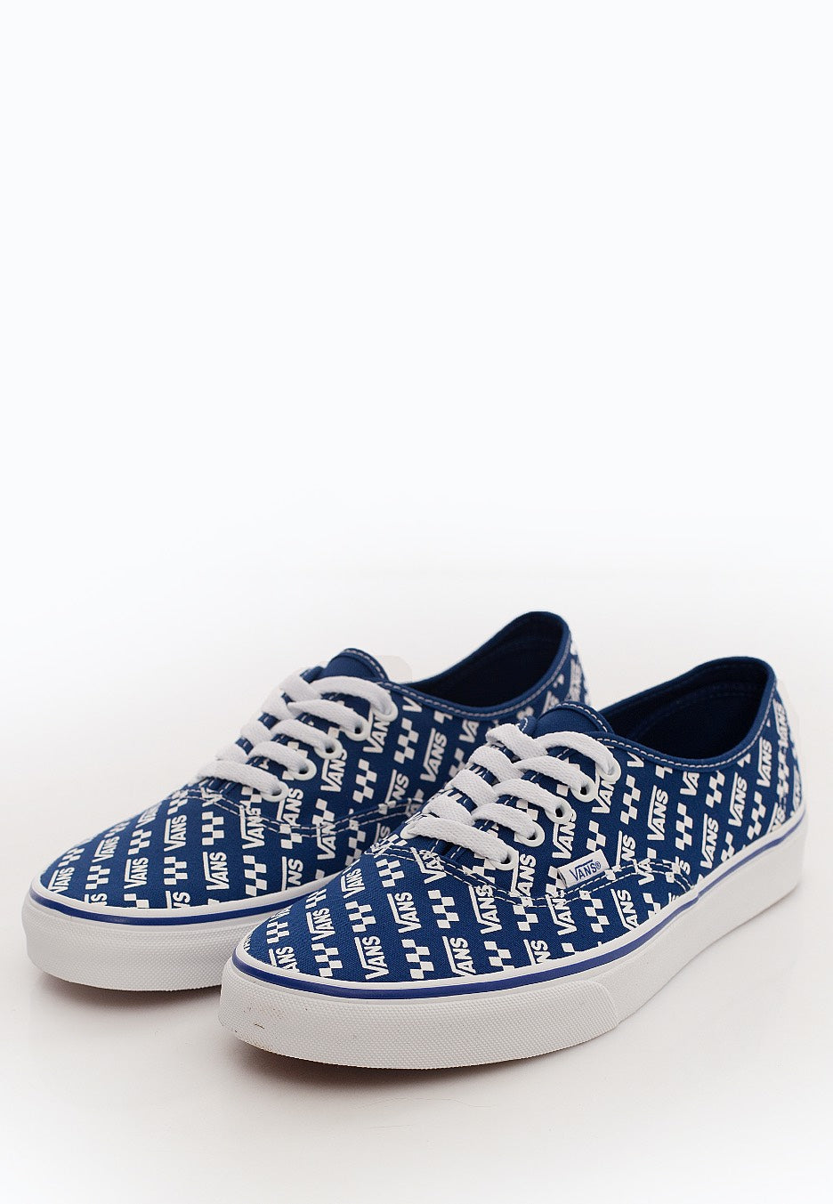 Vans - Authentic (Logo Repeat) Tr Bl/True White - Shoes | Men-Image