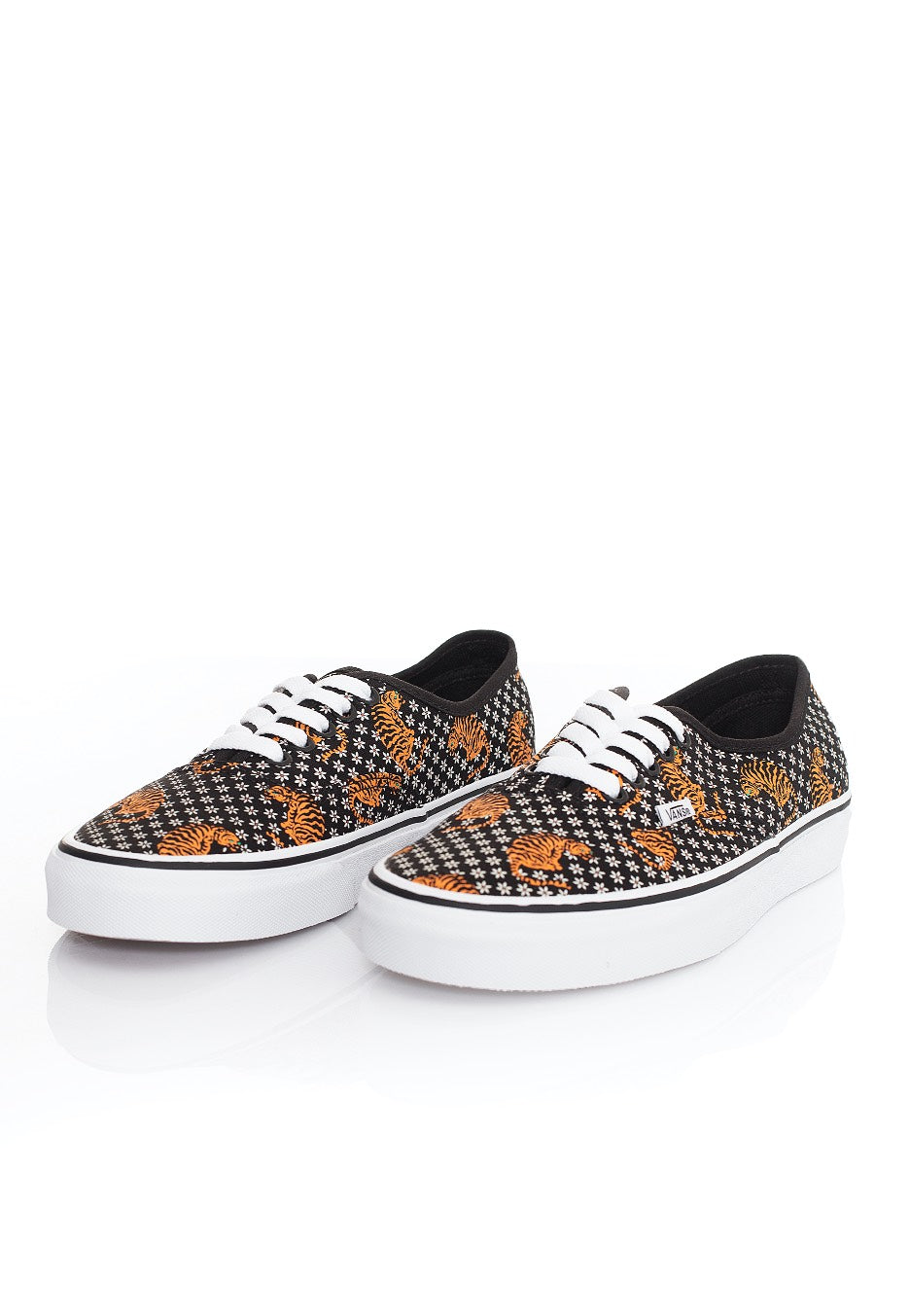 Vans - Authentic (Tiger Floral) Blk/Tr Wht - Girl Shoes | Women-Image