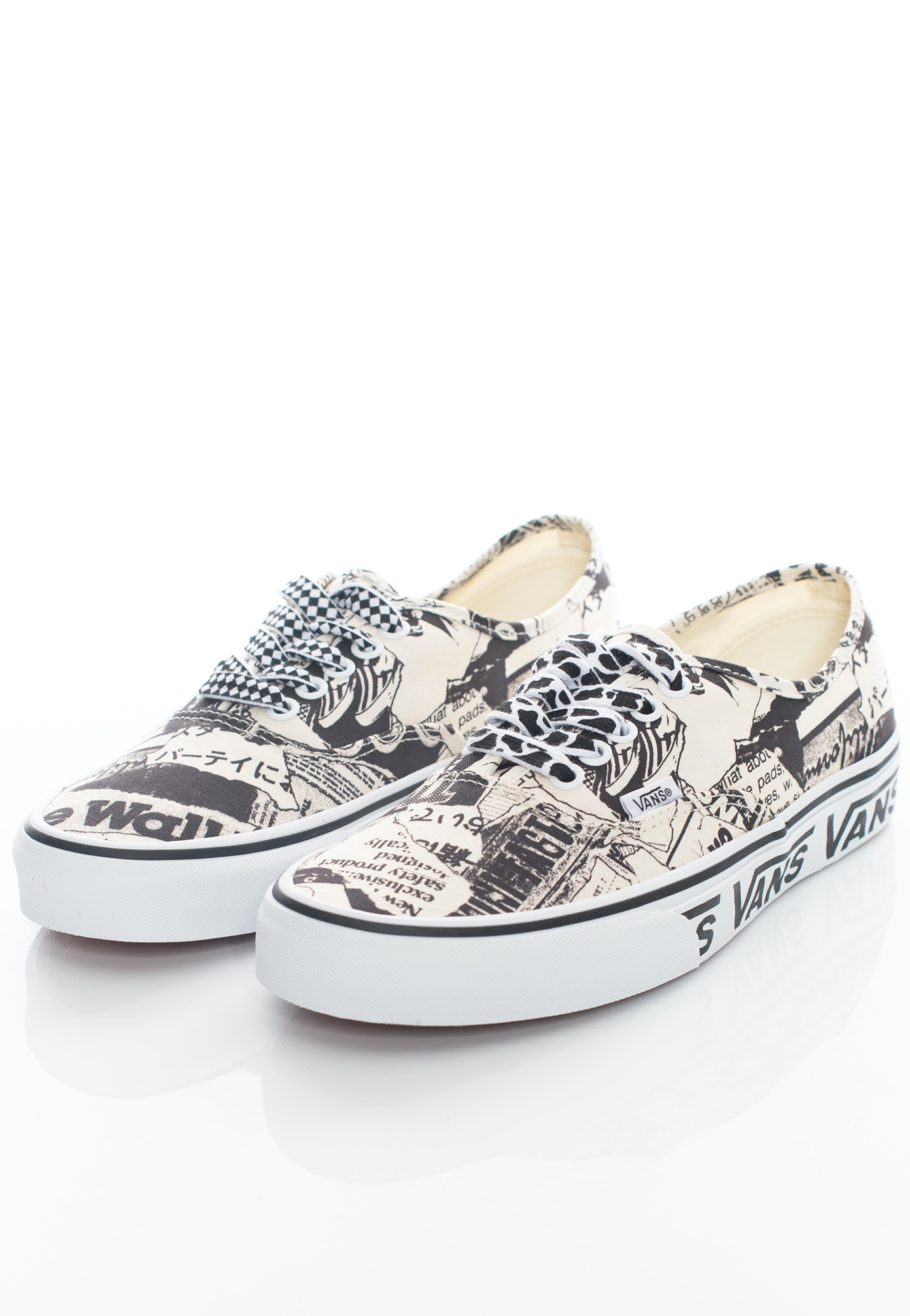 Vans - Authentic Vans Collage Black/White - Shoes | Men-Image