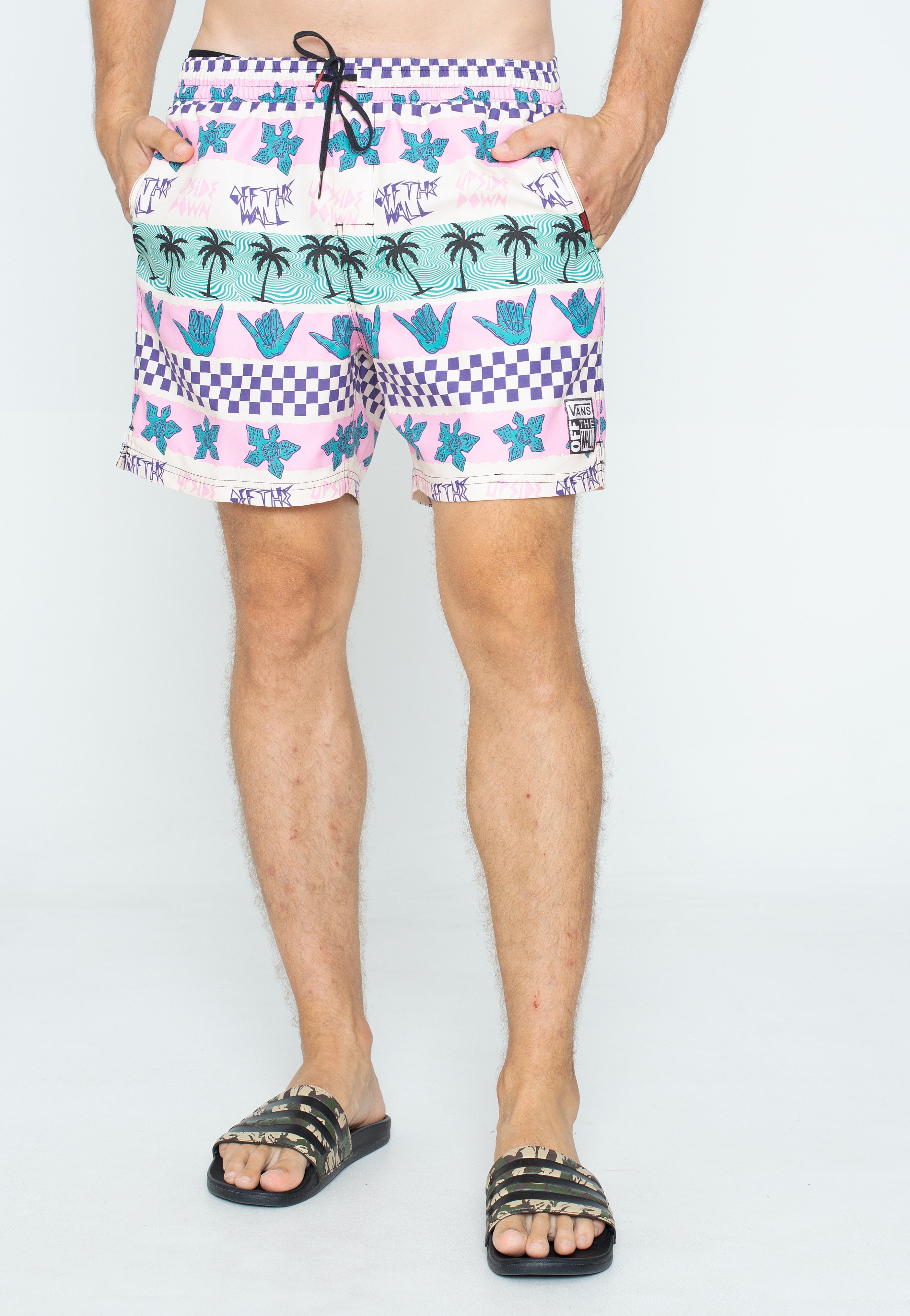 Vans x Stranger Things - California Stripe Volley Pink - Shorts | Men-Image