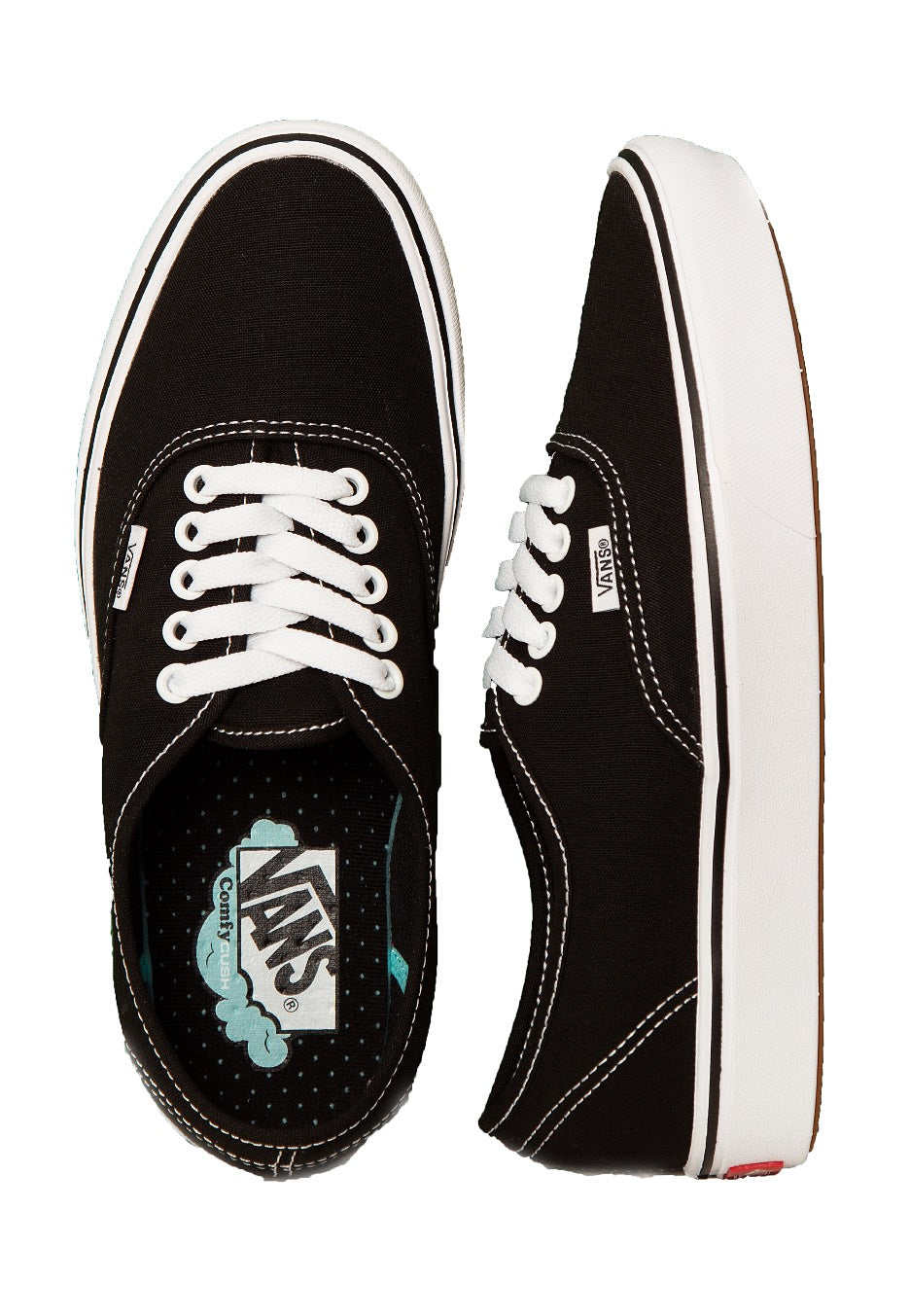 Vans - ComfyCush Authentic Classic Black/True White - Shoes | Men-Image