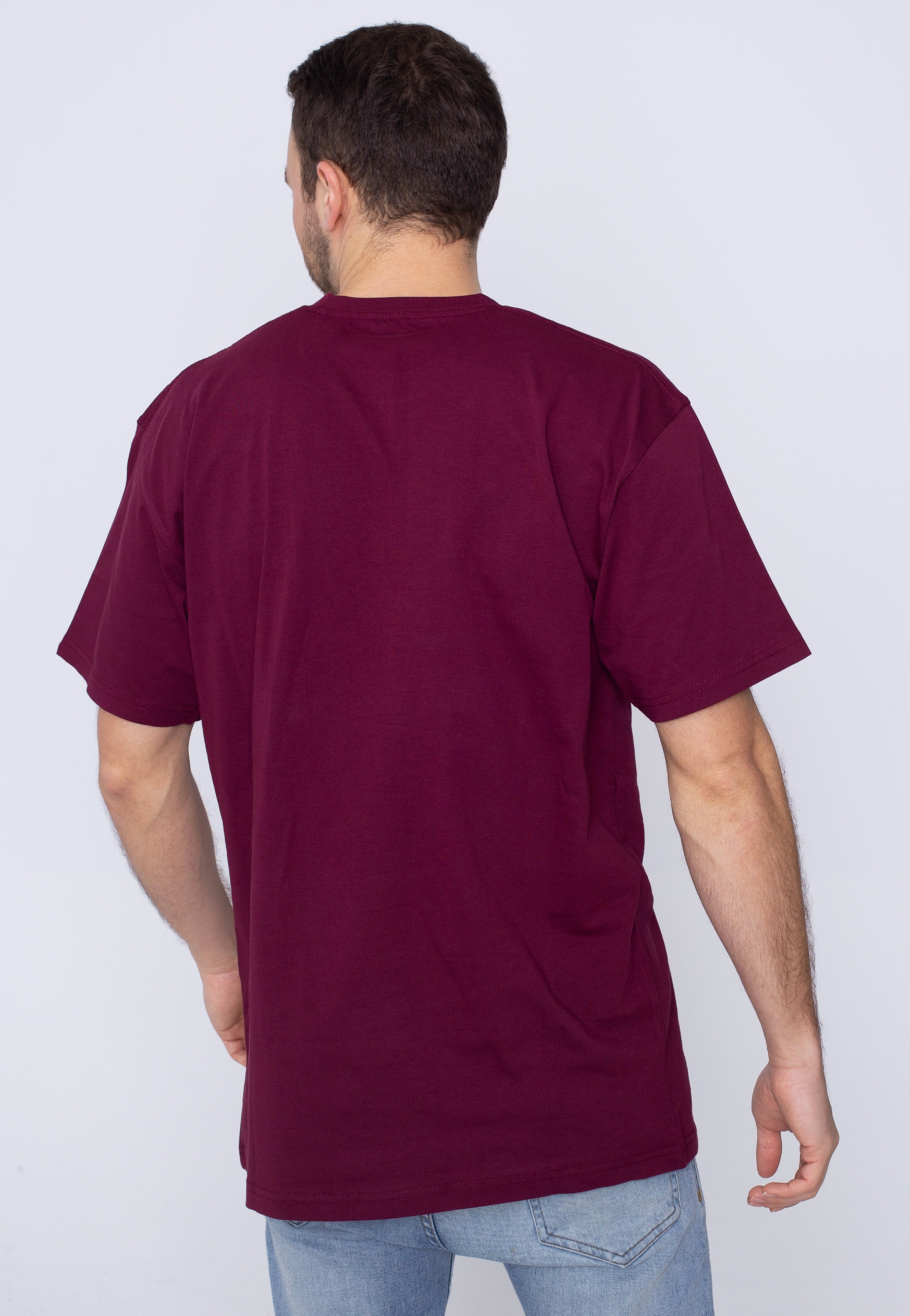 Burgundy vans shirt online