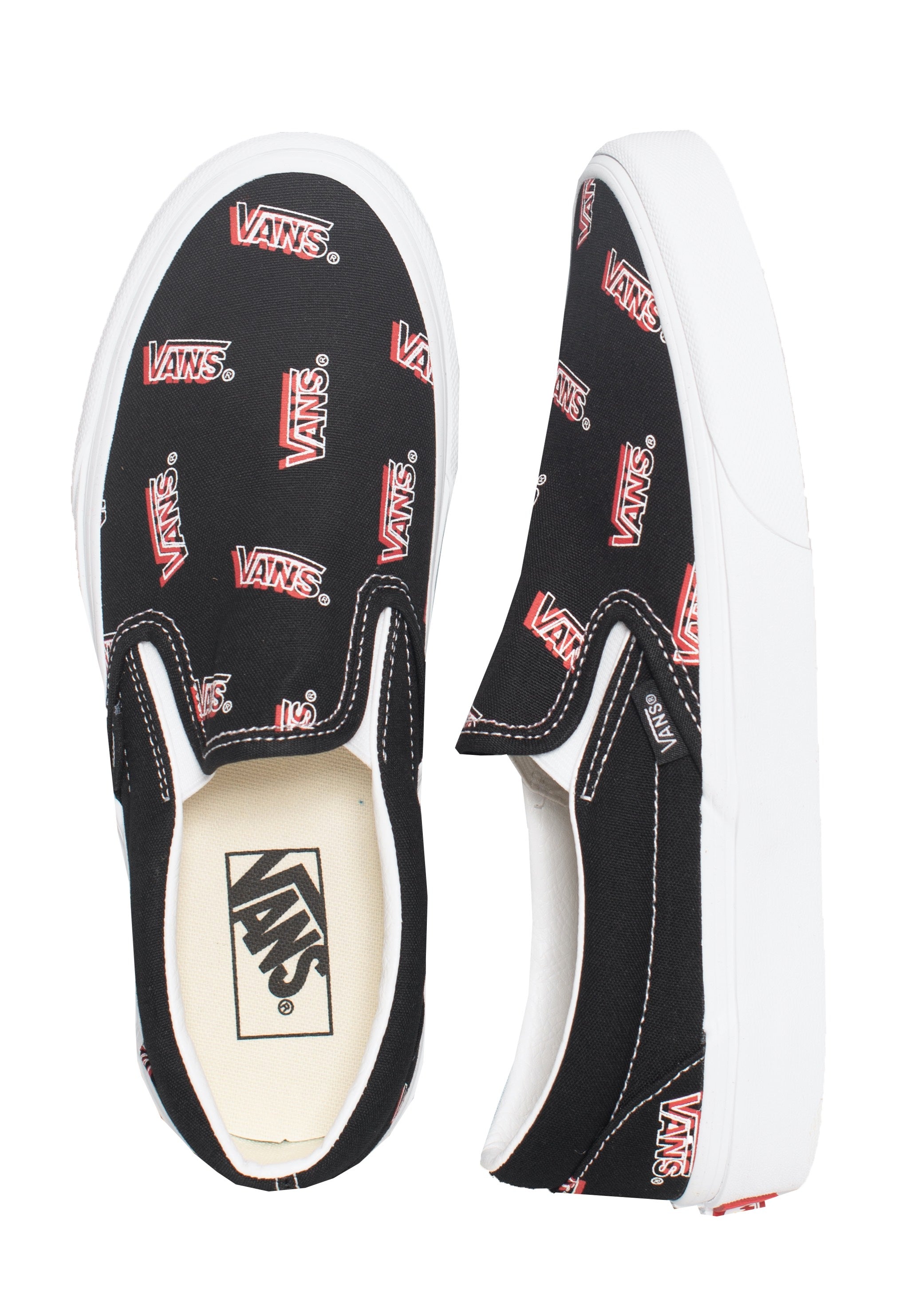 Vans - Classic Slip On Vans Misprint Black/White - Shoes | Men-Image