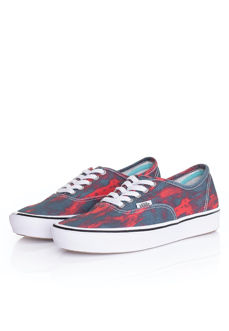 Vans - Comfycush Authentic (In Bloom) Blue/Red - Shoes | Men-Image