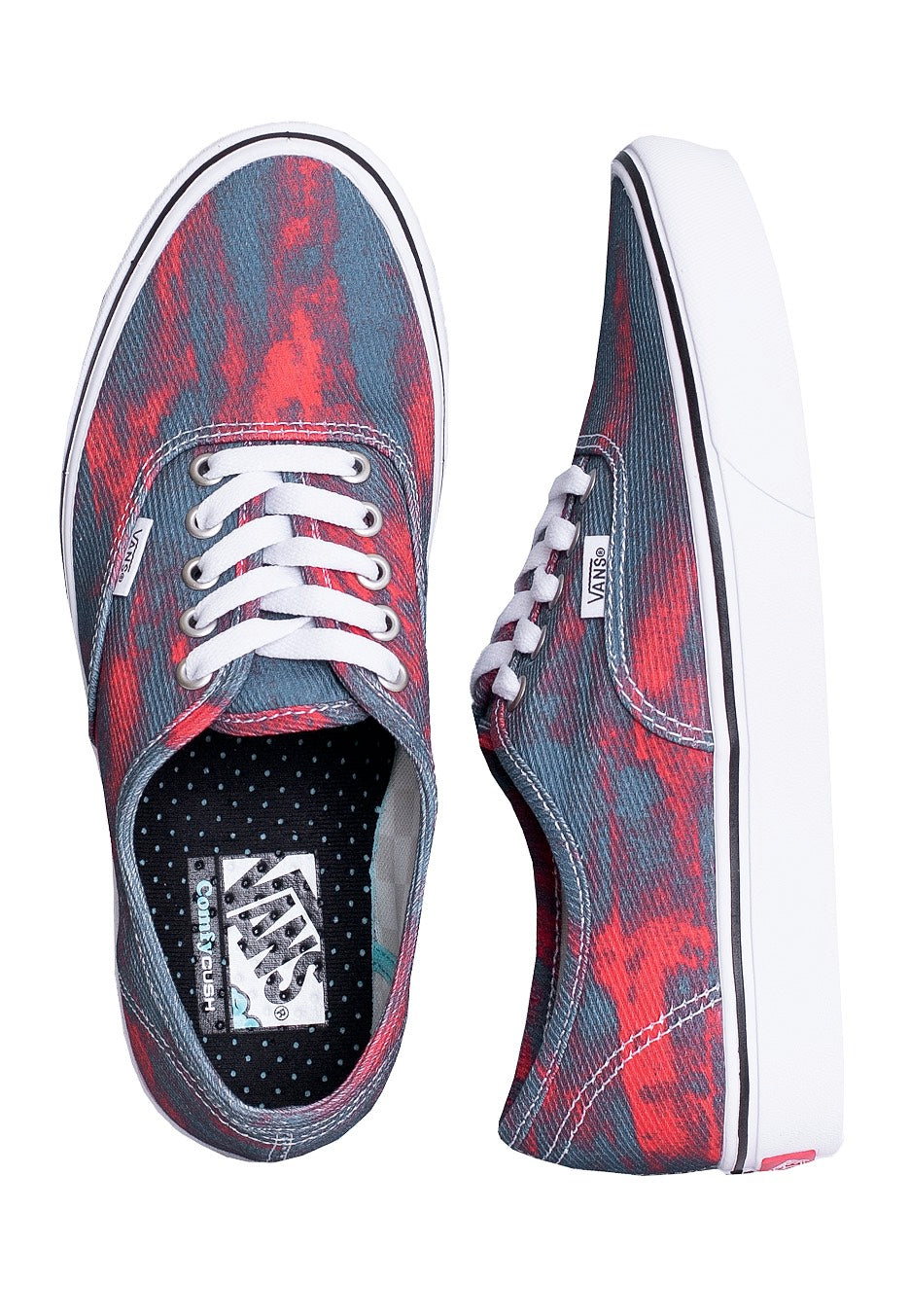 Vans - Comfycush Authentic (In Bloom) Blue/Red - Shoes | Men-Image