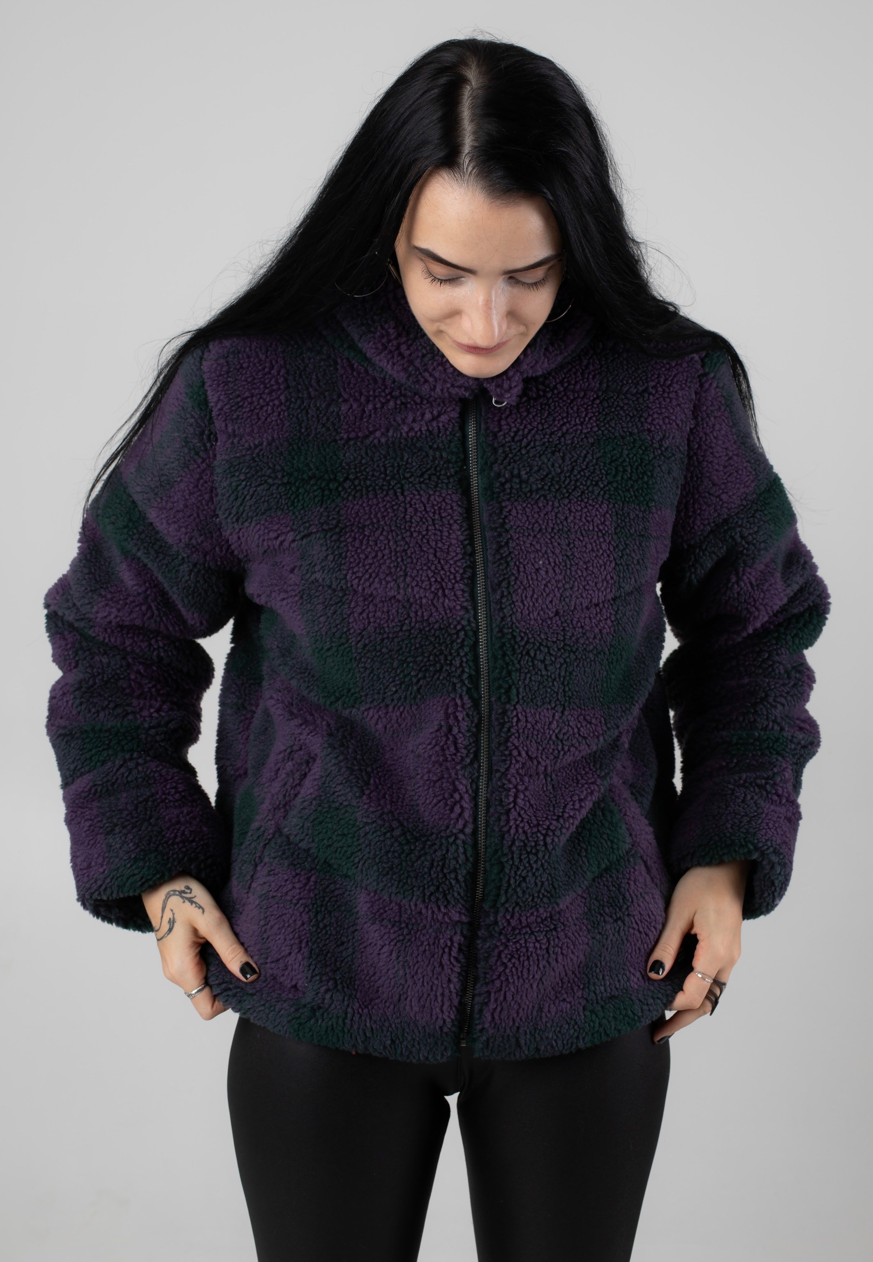 Vans - Foundry Plaid High Pile Puff Green Gables - Jacket | Women-Image