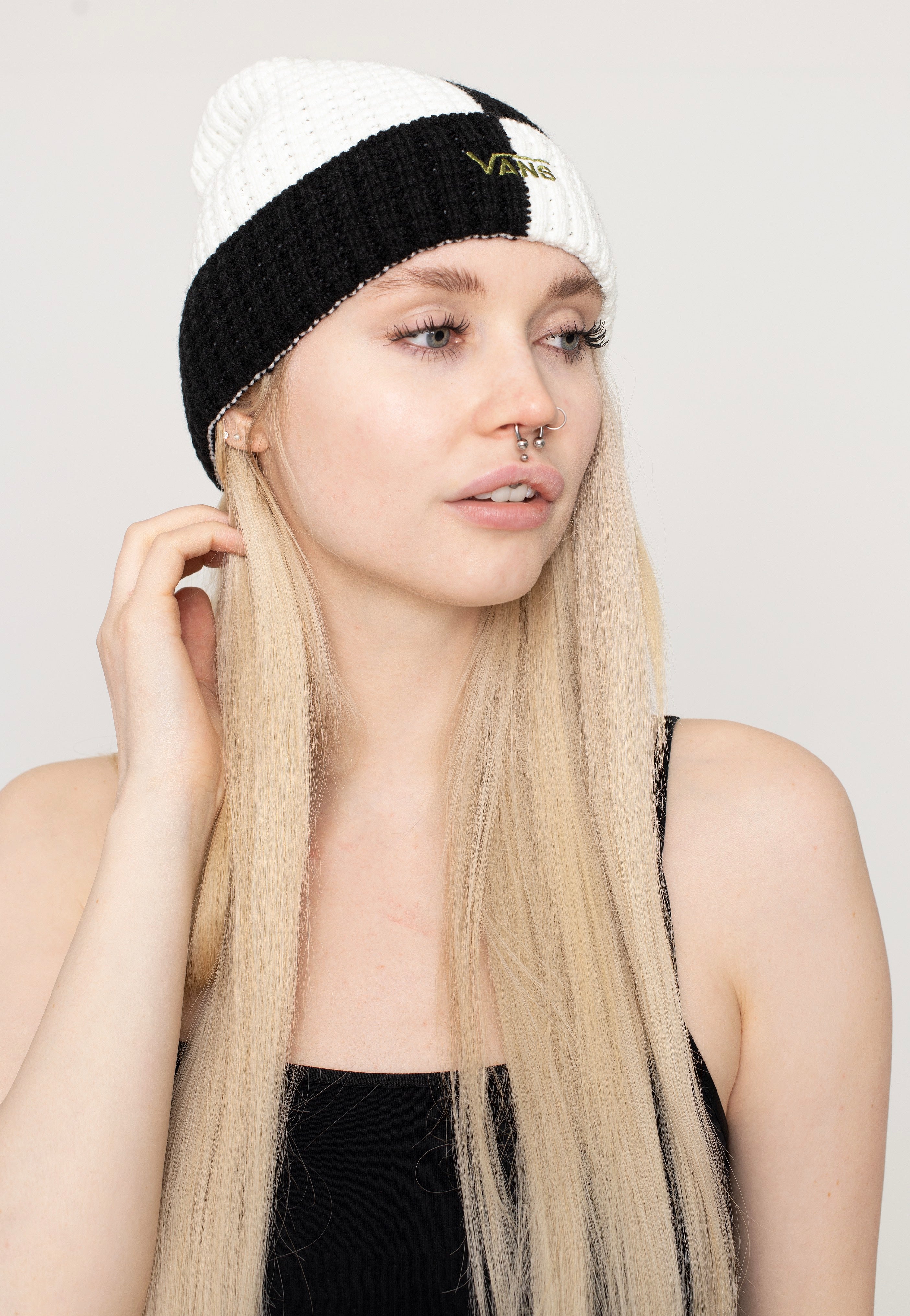 Vans - Waffle Time Black/Marshmallow - Beanie | Women-Image