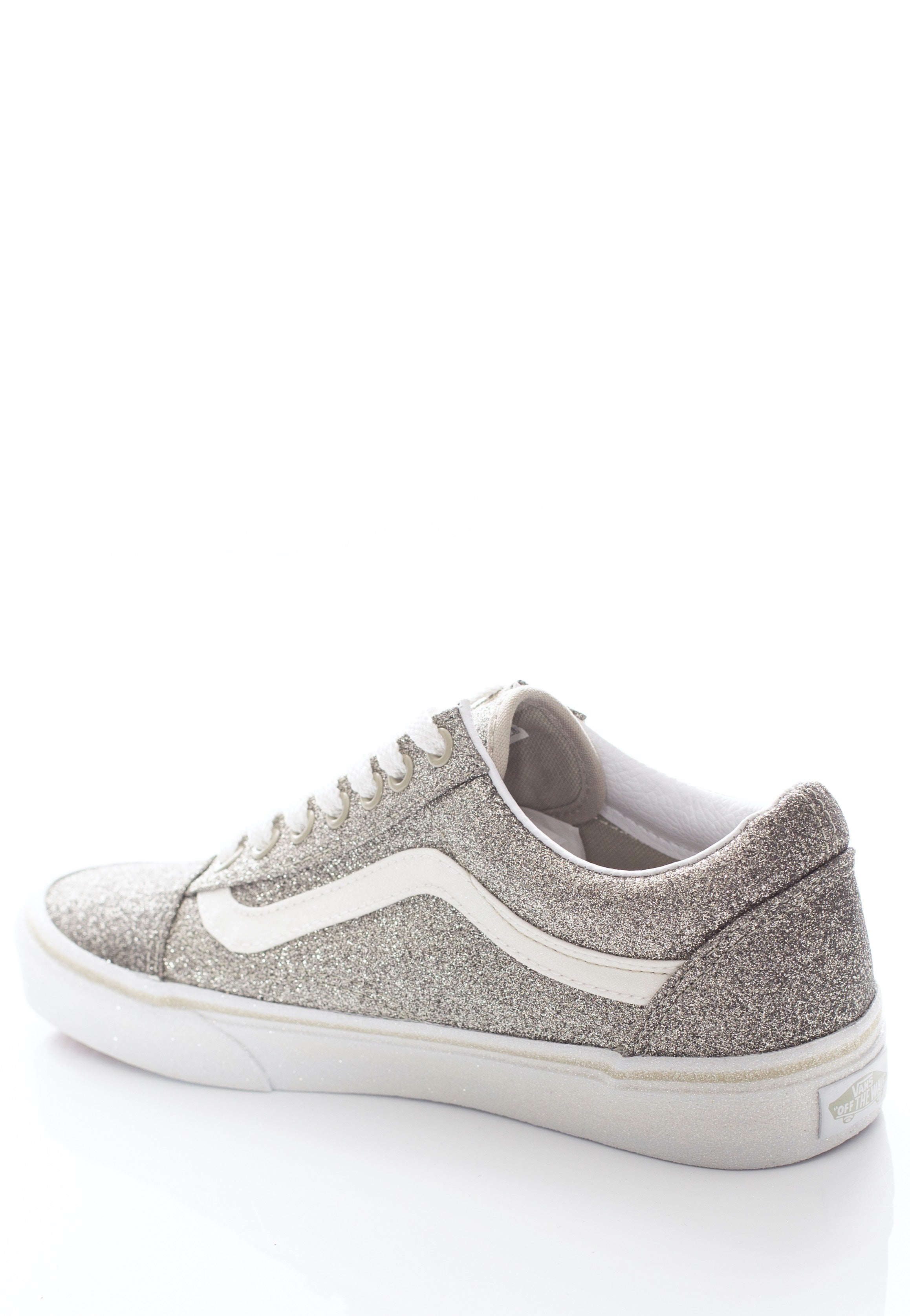 Vans Old Skool Glitter Moss Gray True White Girl Shoes Impericon