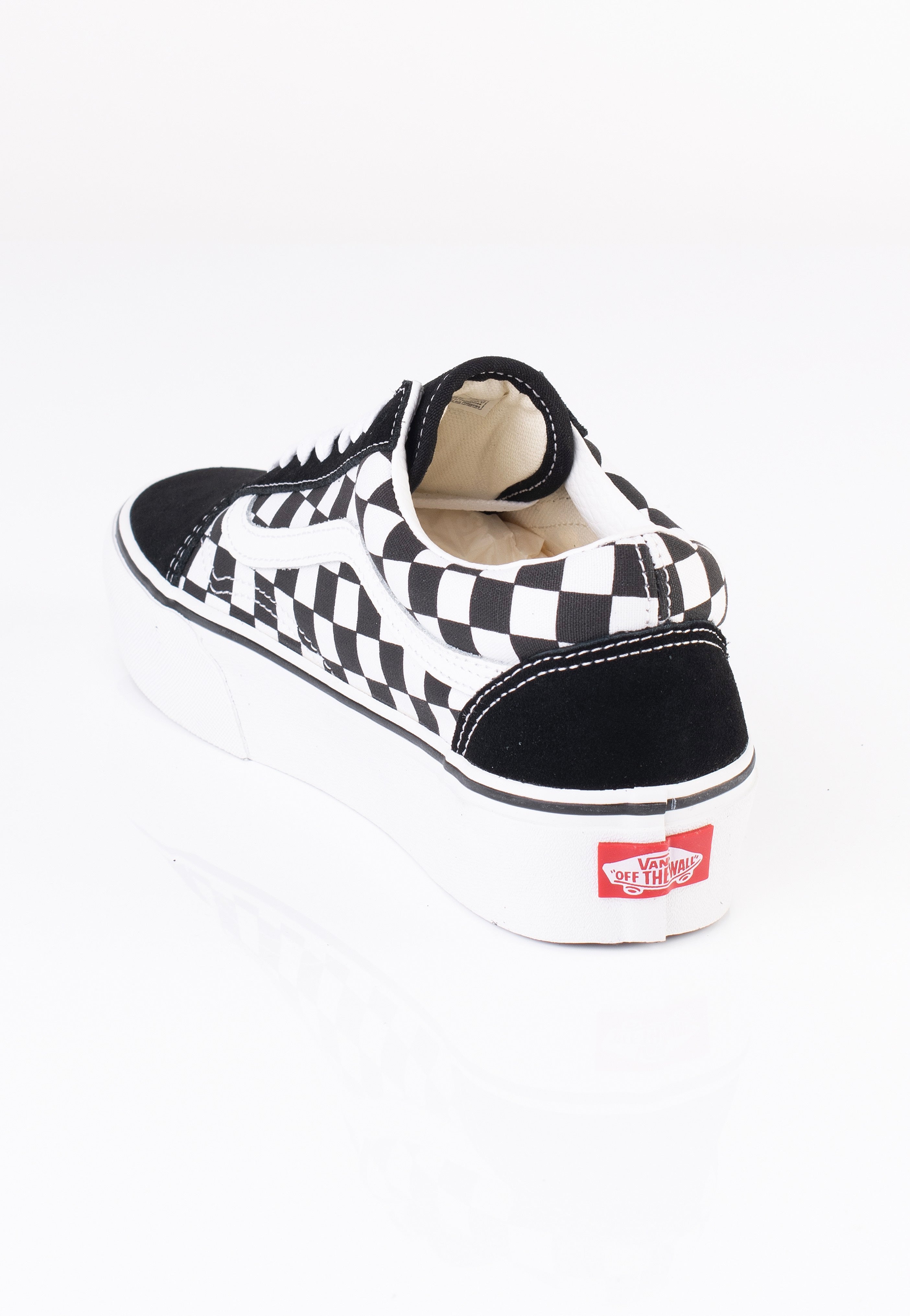 Vans - Old Skool Platform Checkerboard Black/True White - Girl Shoes | Women-Image