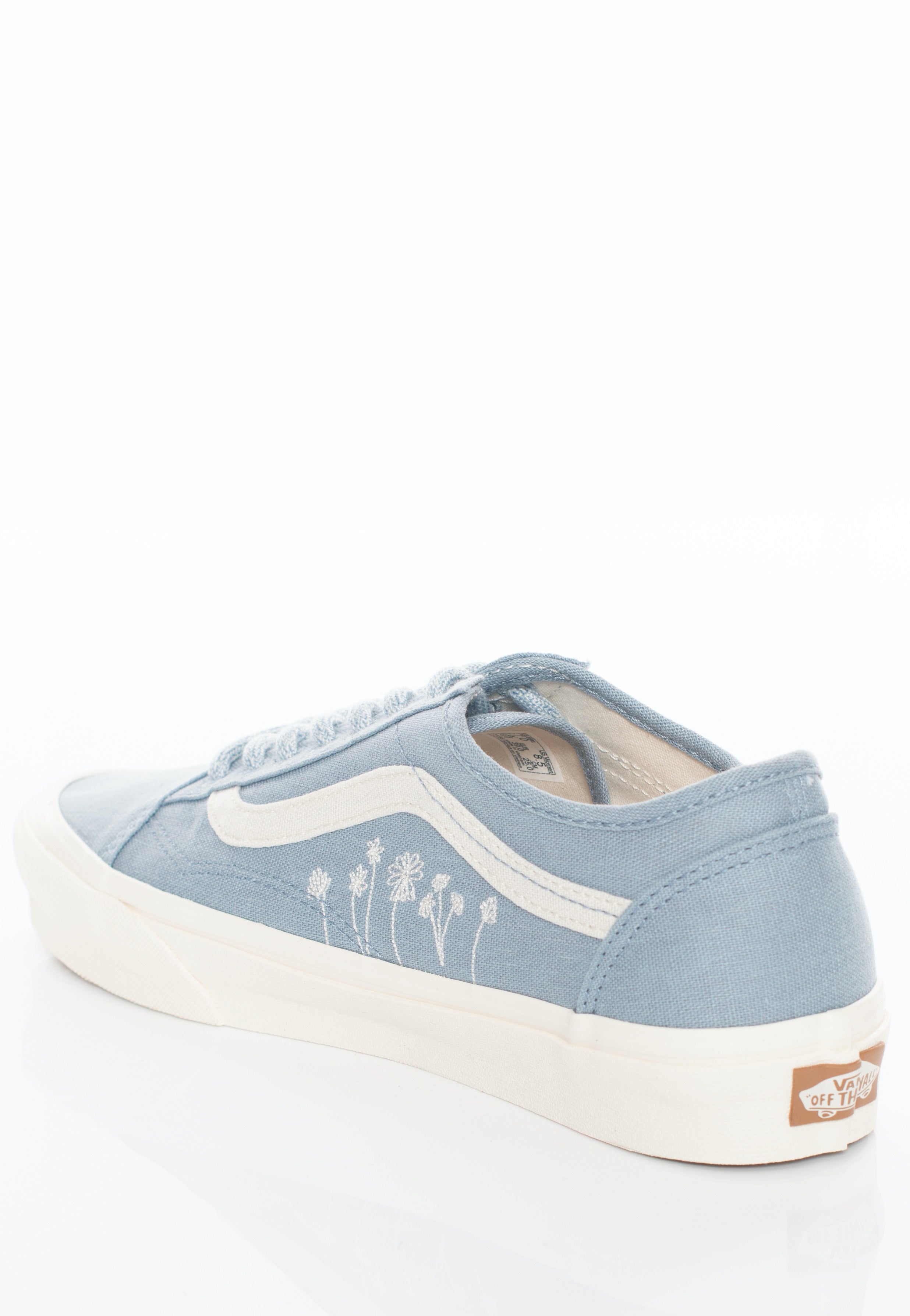 Vans - Old Skool Tapered Eco Theory Embroidered Flowers Ashley Blue - Girl Shoes | Women-Image