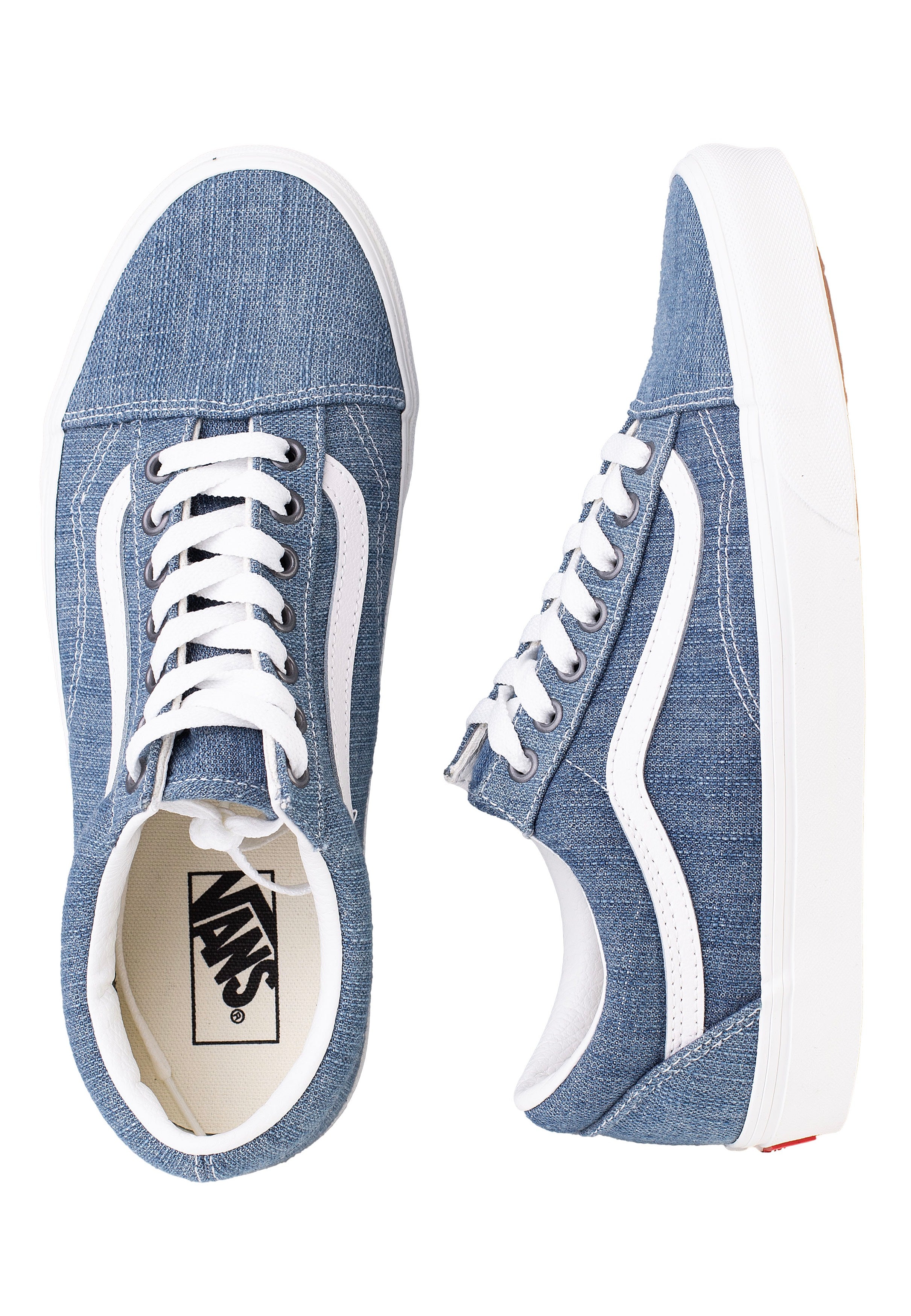 Vans - Old Skool Threaded Denim Blue/White - Shoes | Men-Image