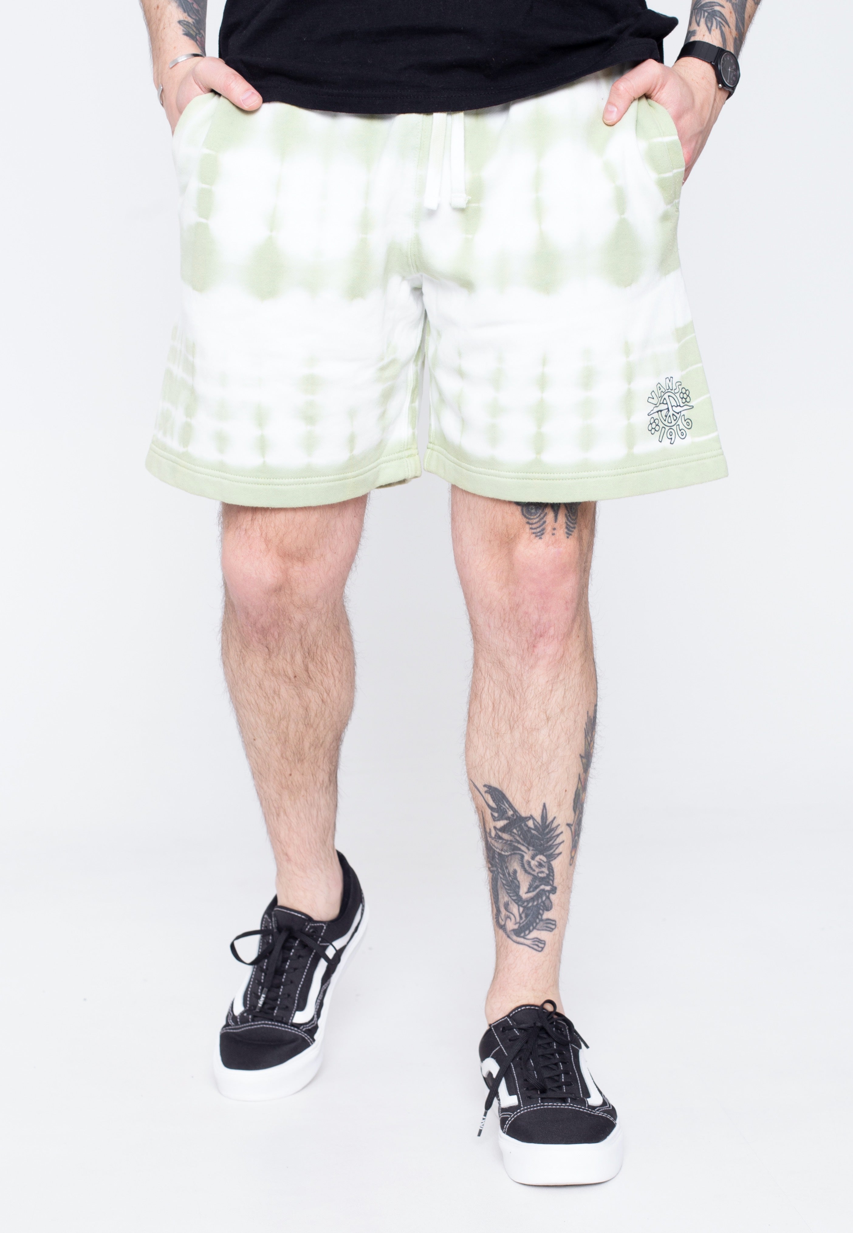 Vans - Peace Of Mind Loose Fleeece Celadon Green/Tie Dye - Shorts | Men-Image