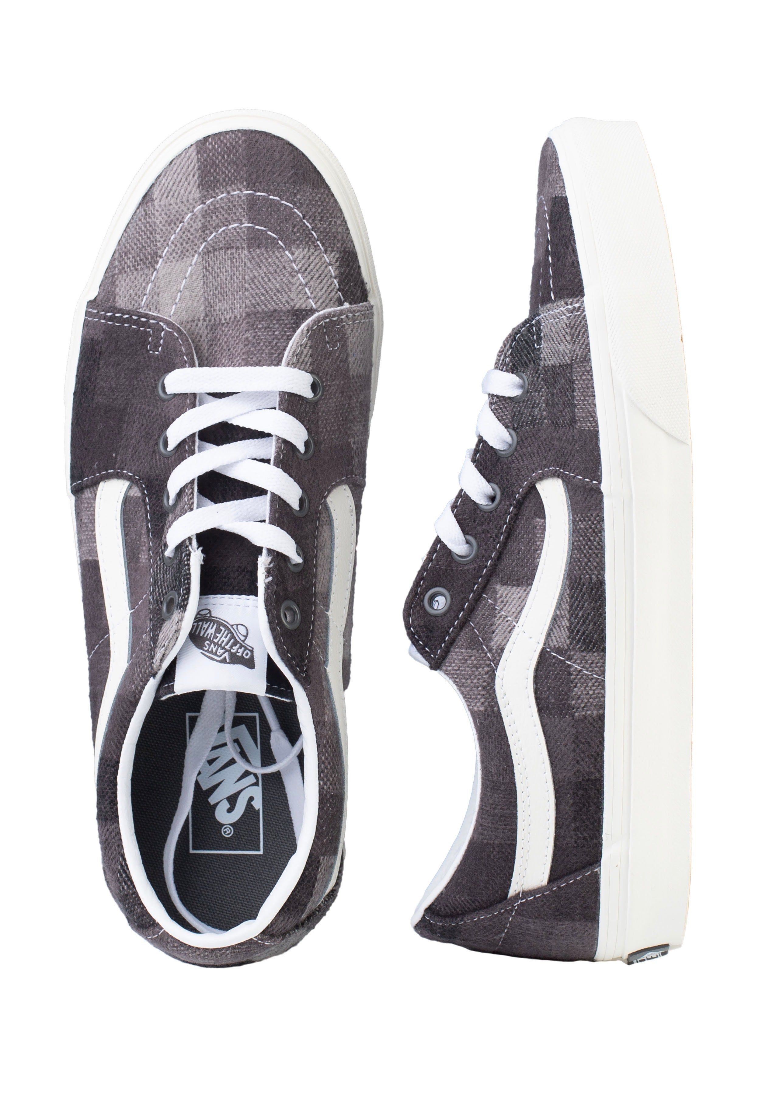 Vans - SK8-Low Sweater Check Gray - Shoes | Men-Image