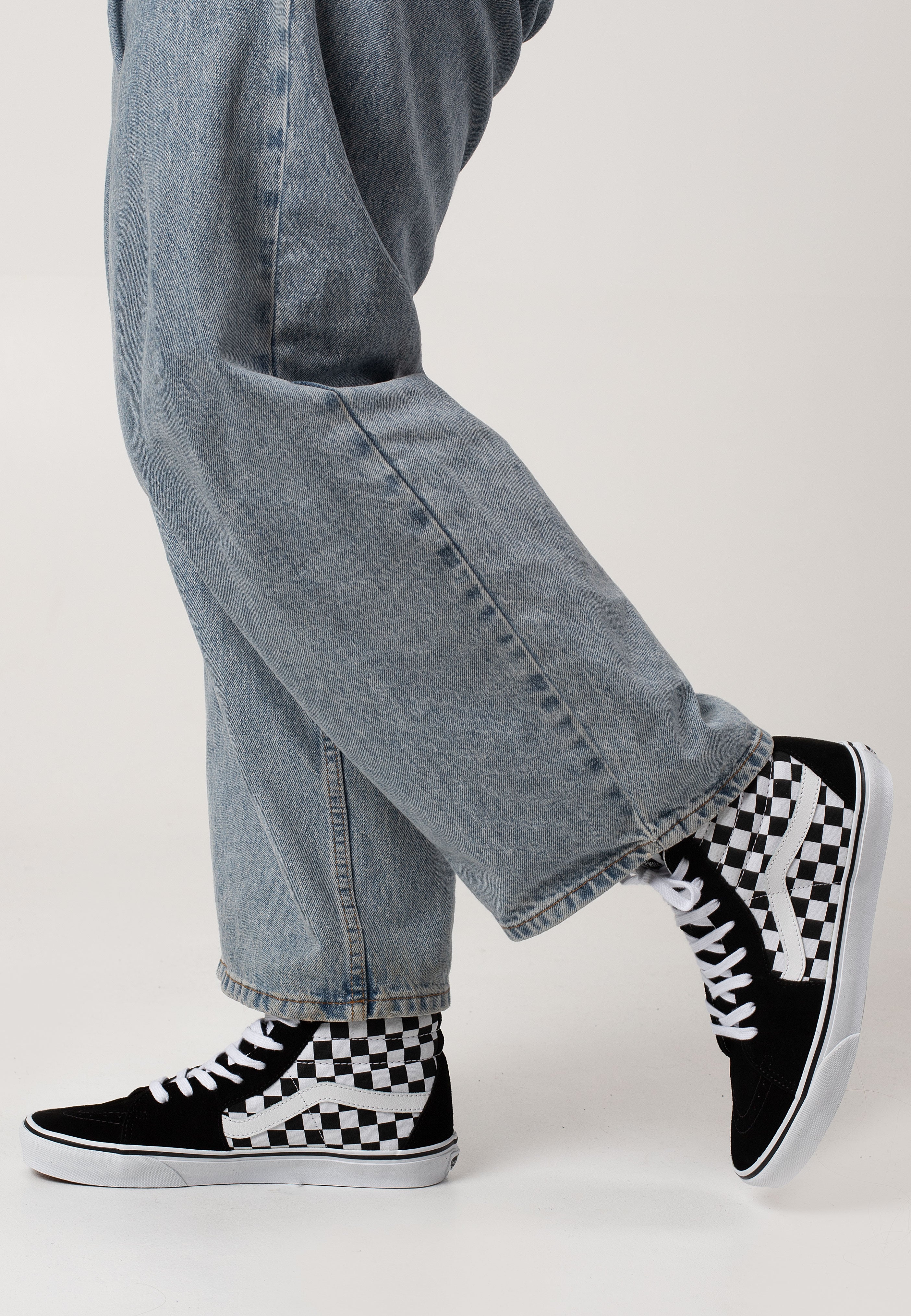 Vans - Sk8 Hi (Checkerboard) Black/True White - Shoes | Men-Image