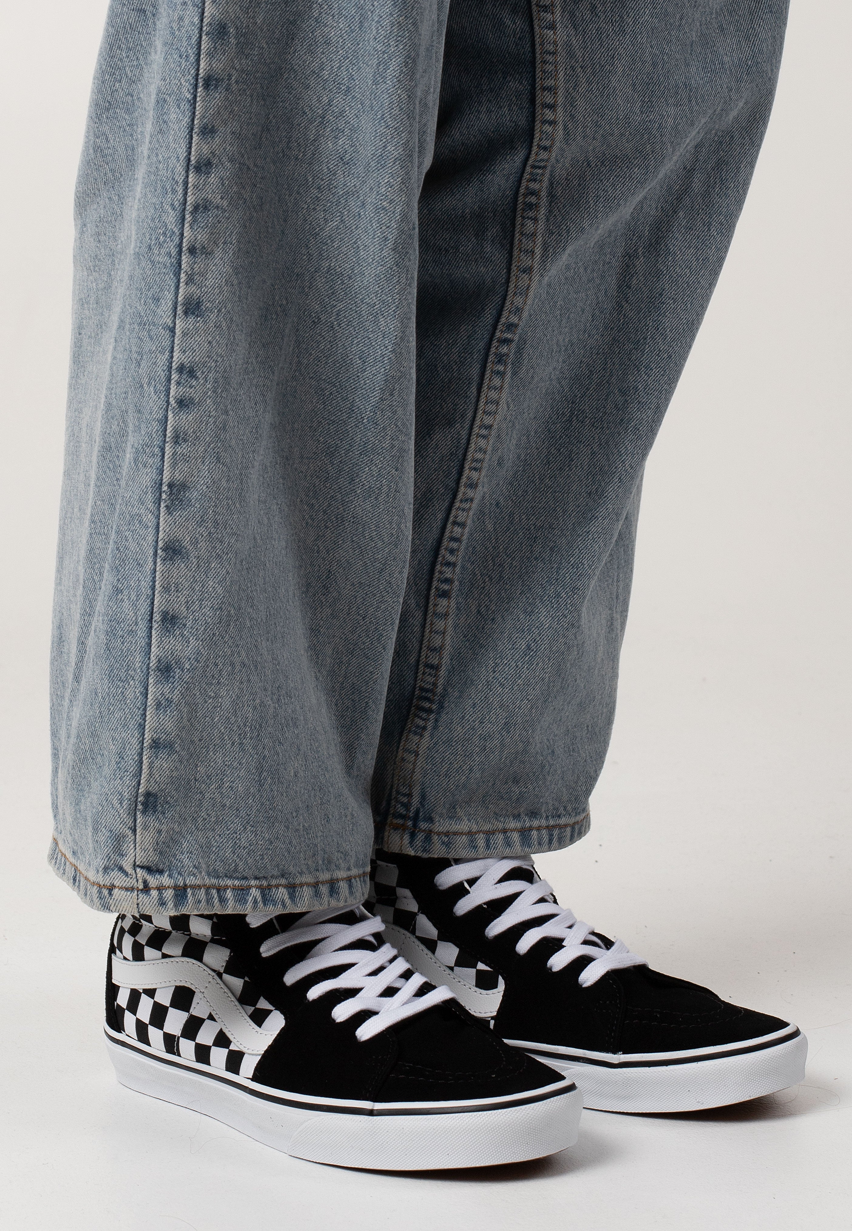 Vans - Sk8 Hi (Checkerboard) Black/True White - Shoes | Men-Image