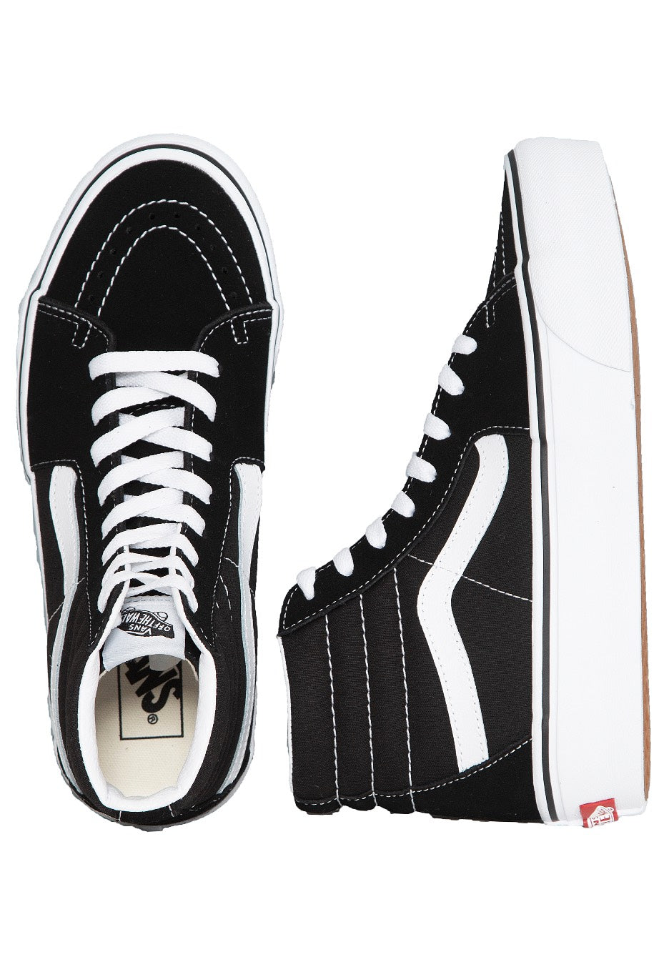 Vans - Sk8 Hi Platform 2.0 Black/True White - Girl Shoes | Women-Image