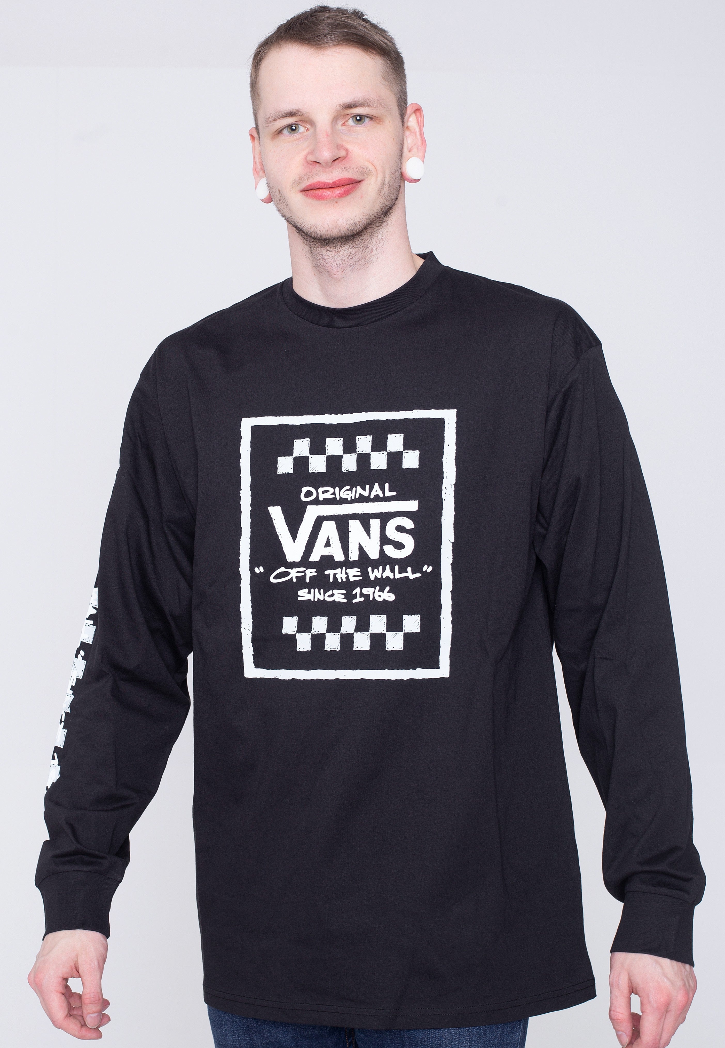 Vans - Sketchy Past Black - Longsleeve | Men-Image