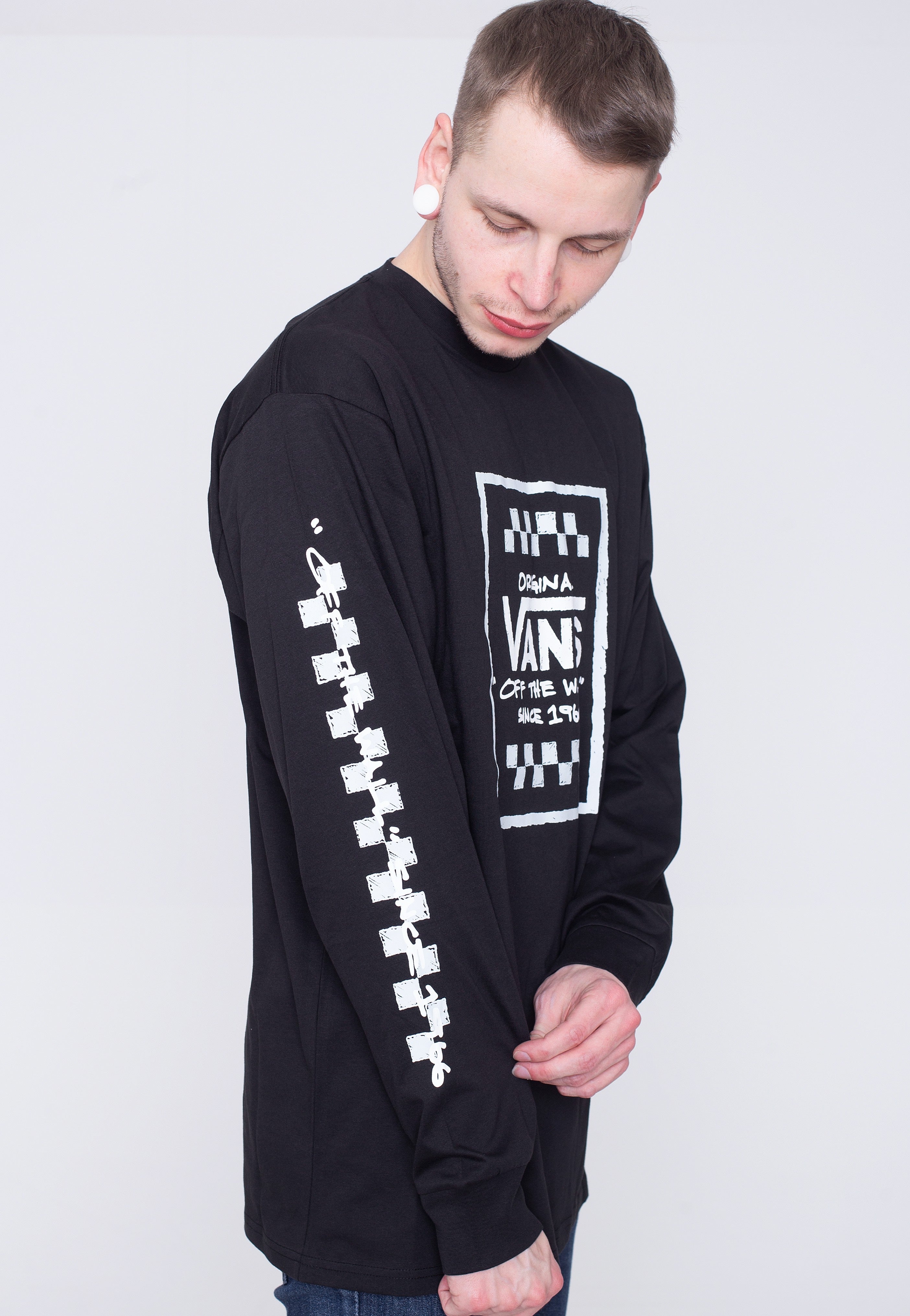 Vans - Sketchy Past Black - Longsleeve | Men-Image