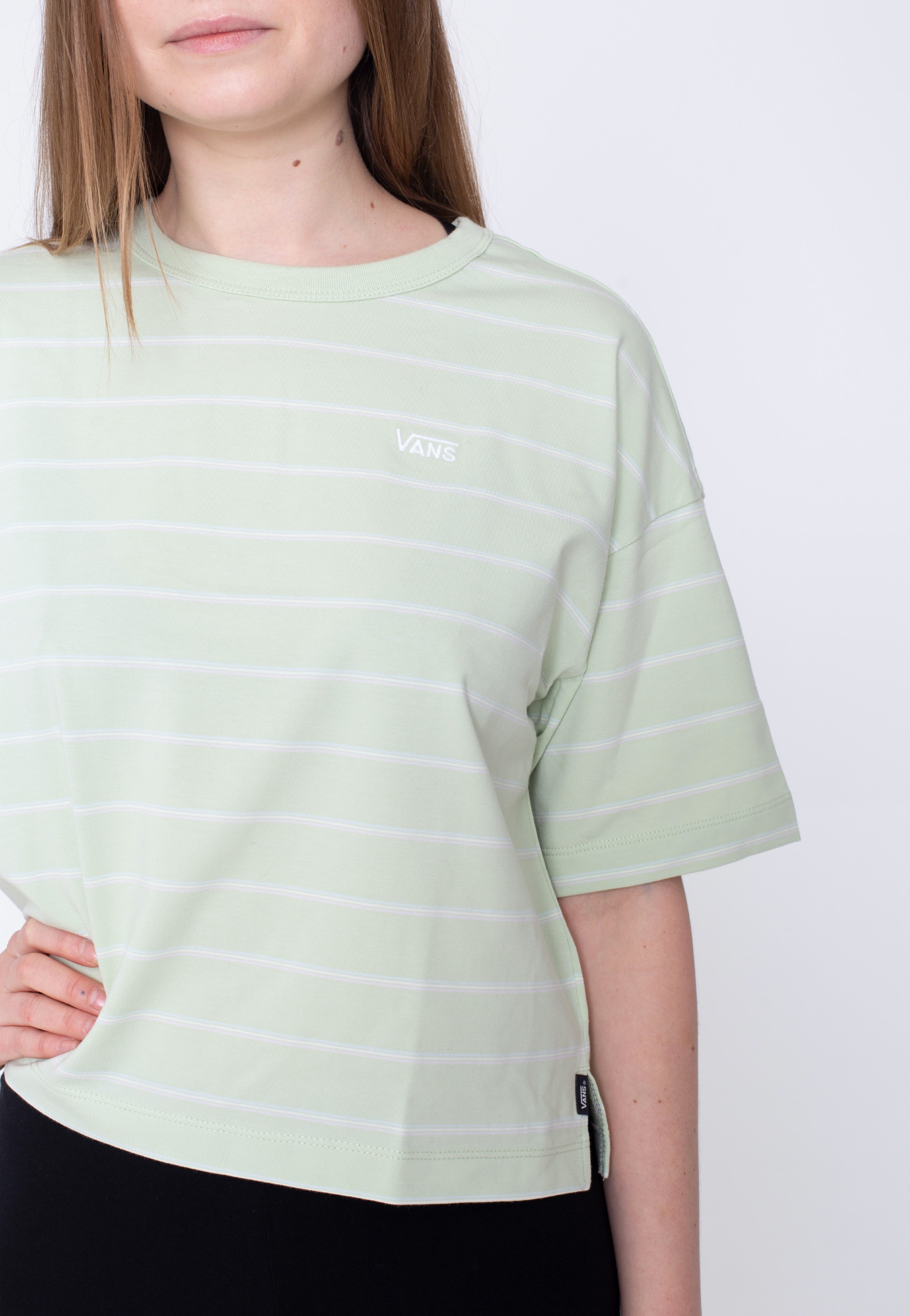 Vans - Time Off Stripe Top Celadon Green - T-Shirt | Women-Image