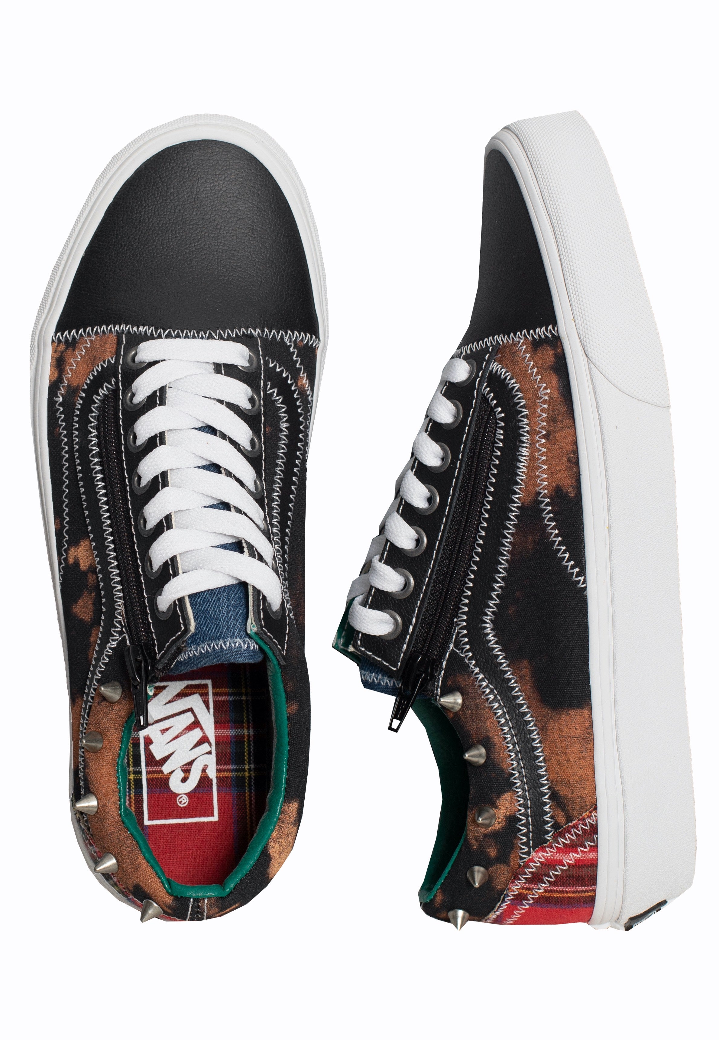 Vans - Old Skool Zip Tartan Daze Multi/Acid Dye - Girl Shoes | Women-Image