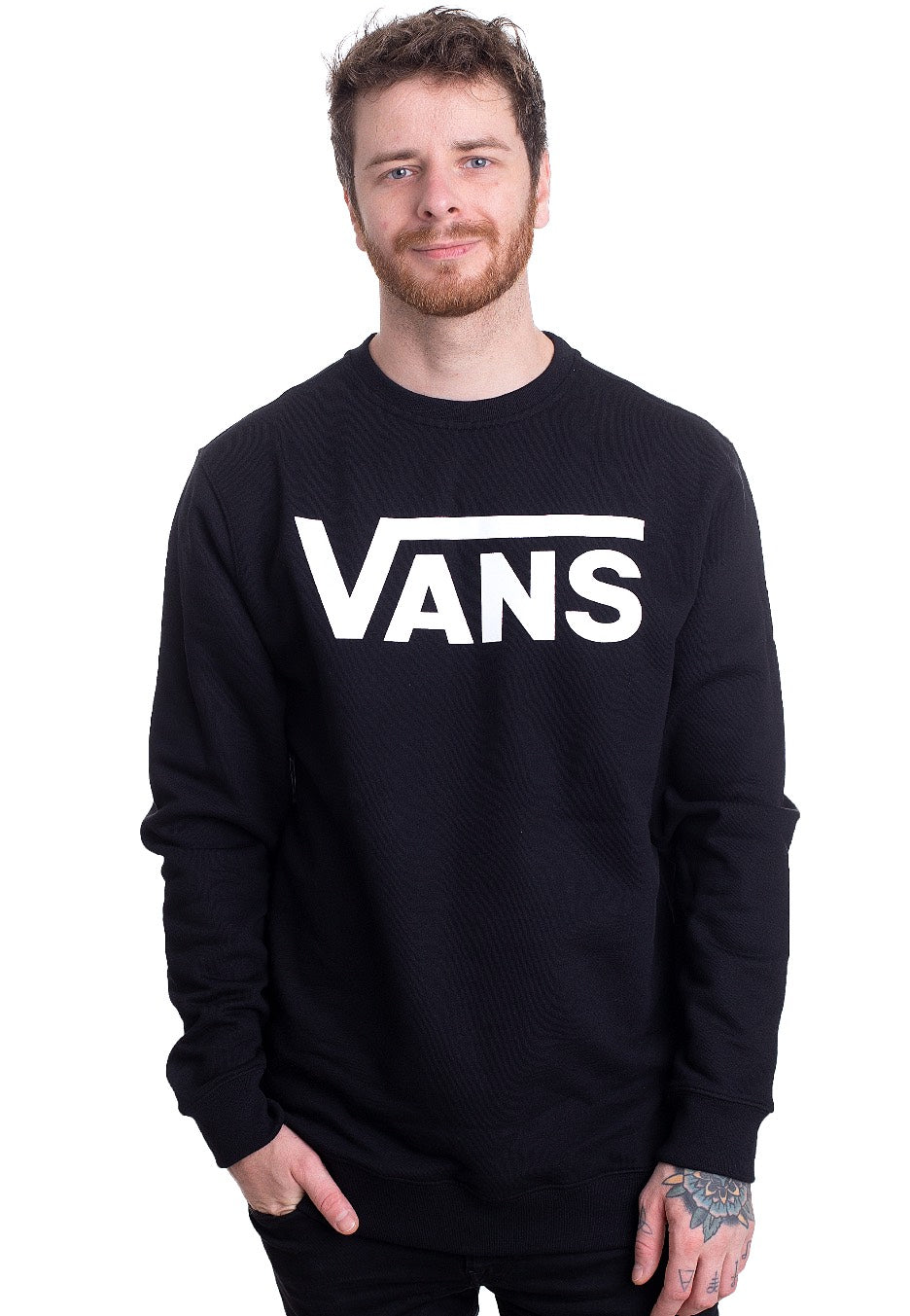 Vans - Vans Classic Crew II Black/White - Sweater | Men-Image