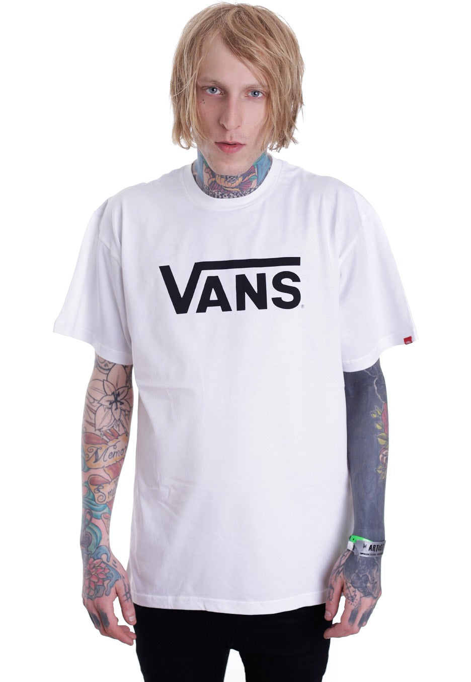 Vans - Vans Classic White/Black - T-Shirt | Men-Image