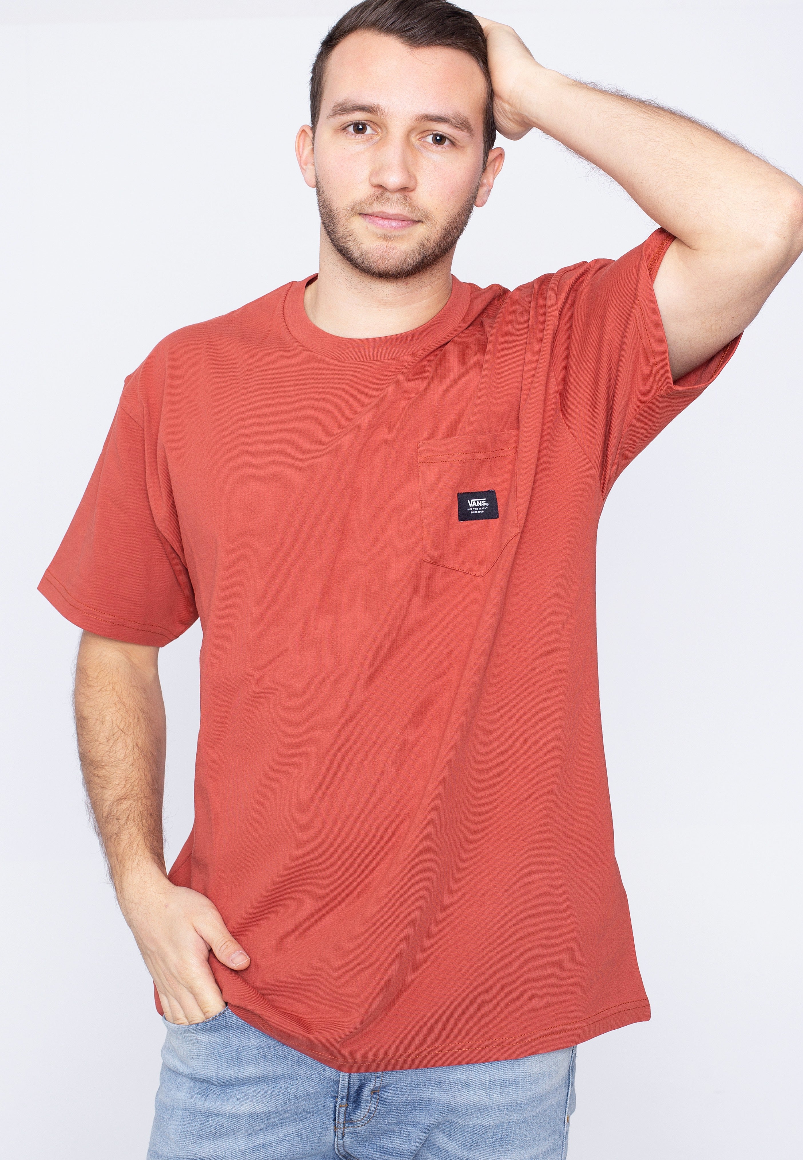 Vans - Woven Patch Pocket Chili Oil - T-Shirt | Men-Image