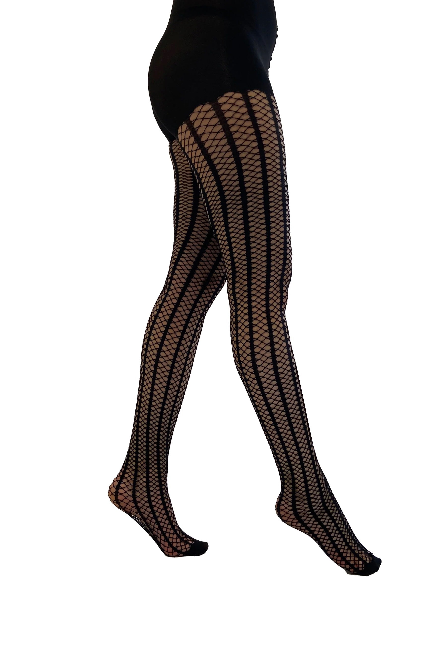 Pamela Mann - Vertical Stripe Net Tights - Tights | Women-Image