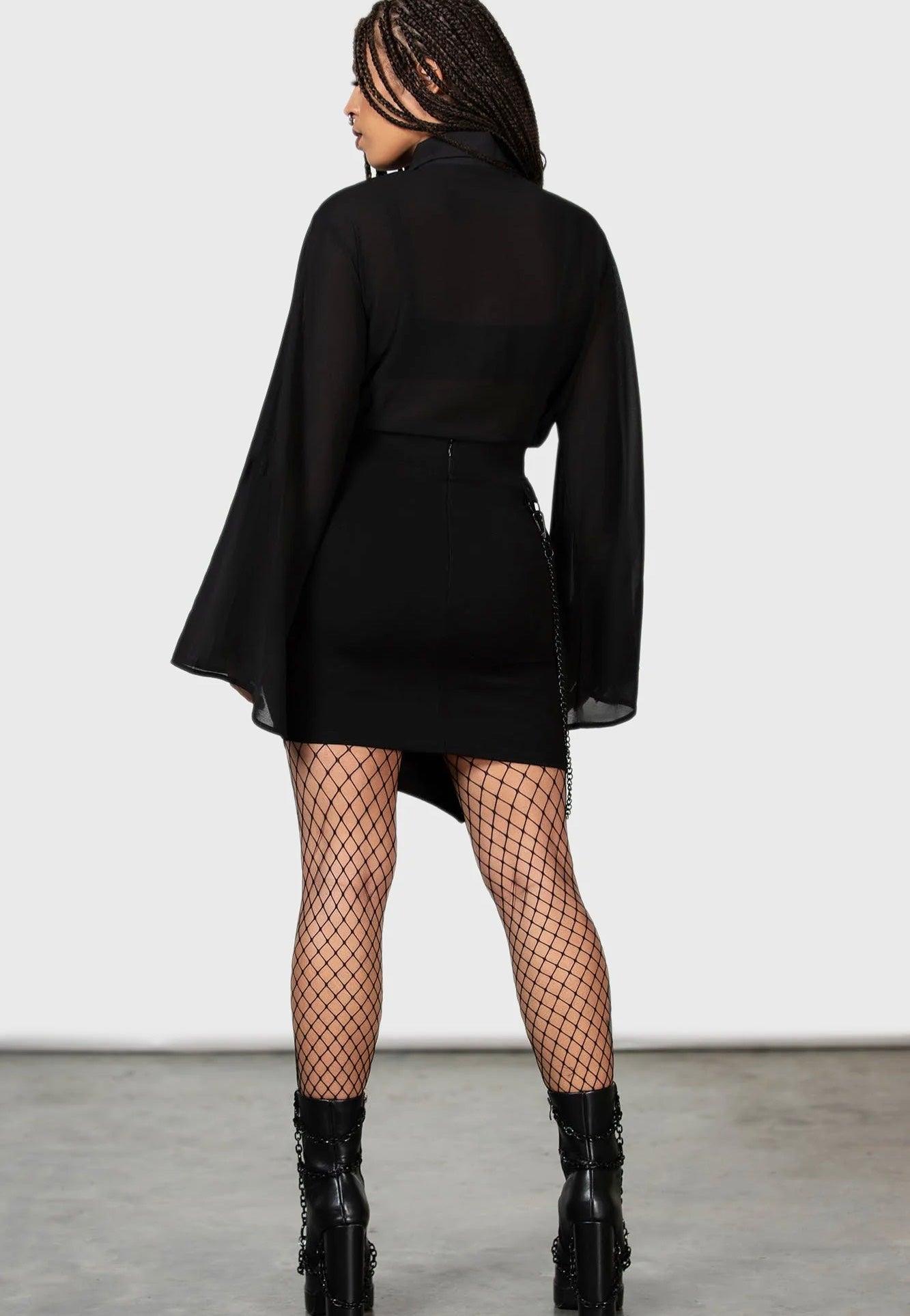 Killstar - Viki Asymmetric Black - Skirt | Women-Image